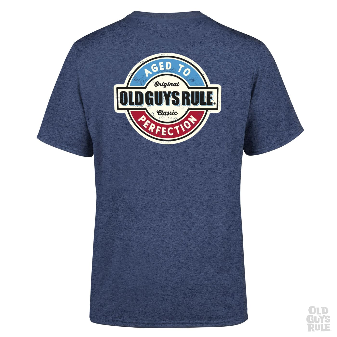 Old Guys Rule Aged To Perfection III T-Shirt - Heather Navy