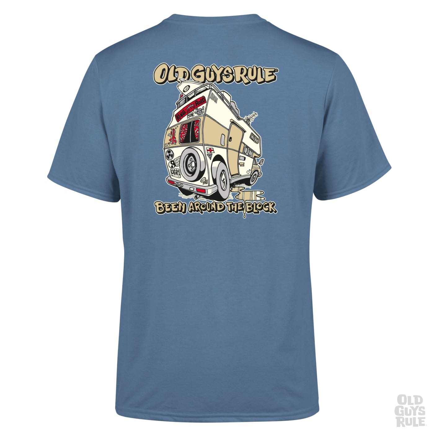 Old Guys Rule Been Around The Block III T-Shirt - Indigo Blue
