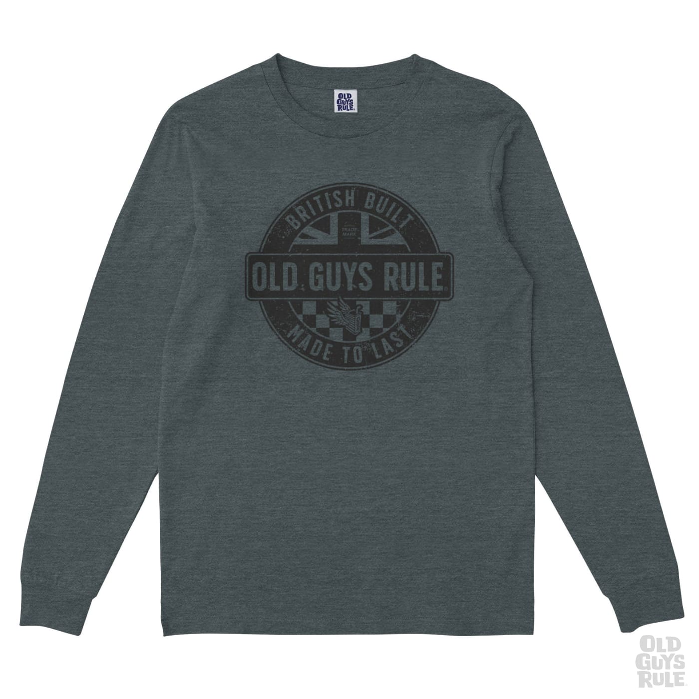 Old Guys Rule British Built IV Long Sleeve T-Shirt - Dark Heather