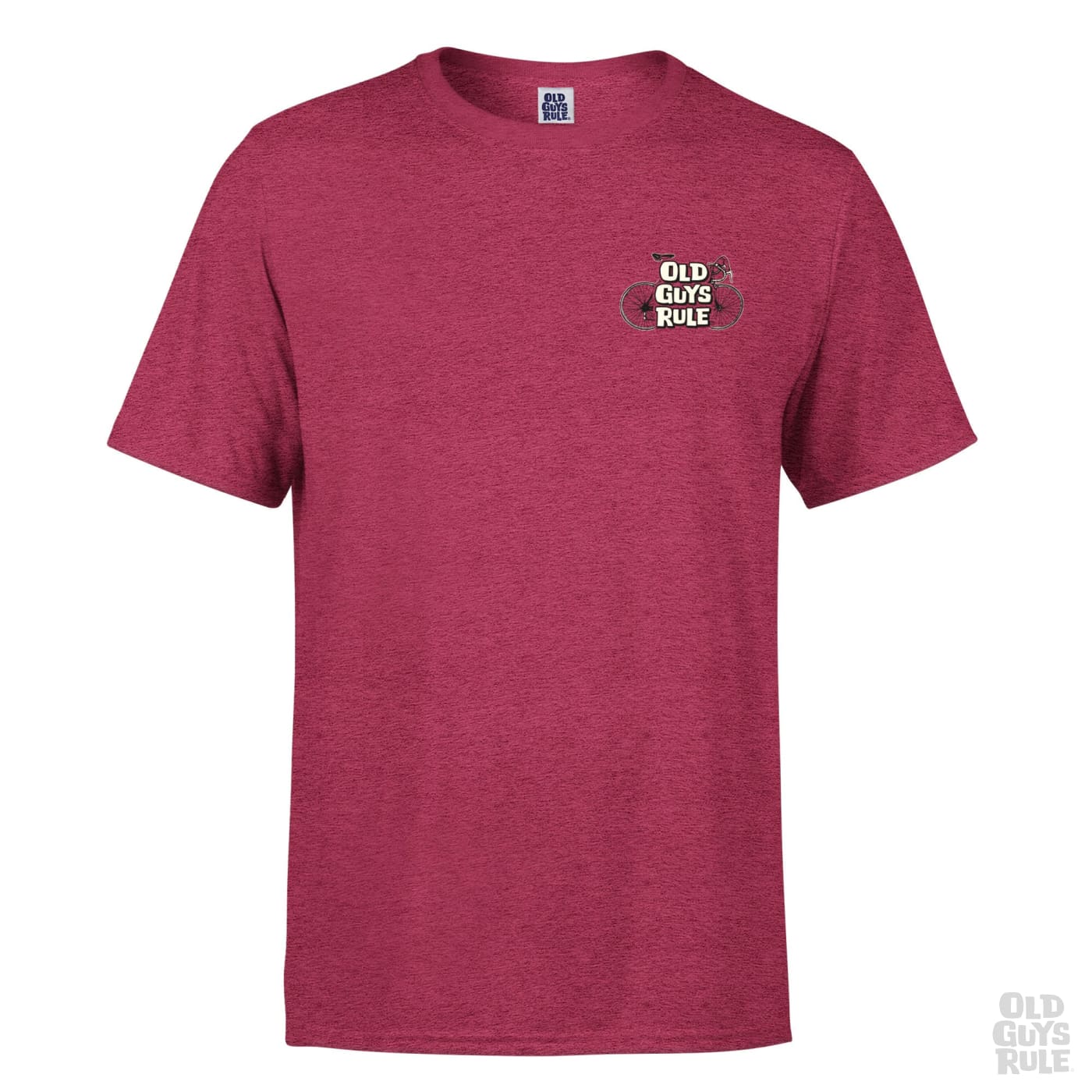 Old Guys Rule Cranky T-Shirt - Heather Cardinal