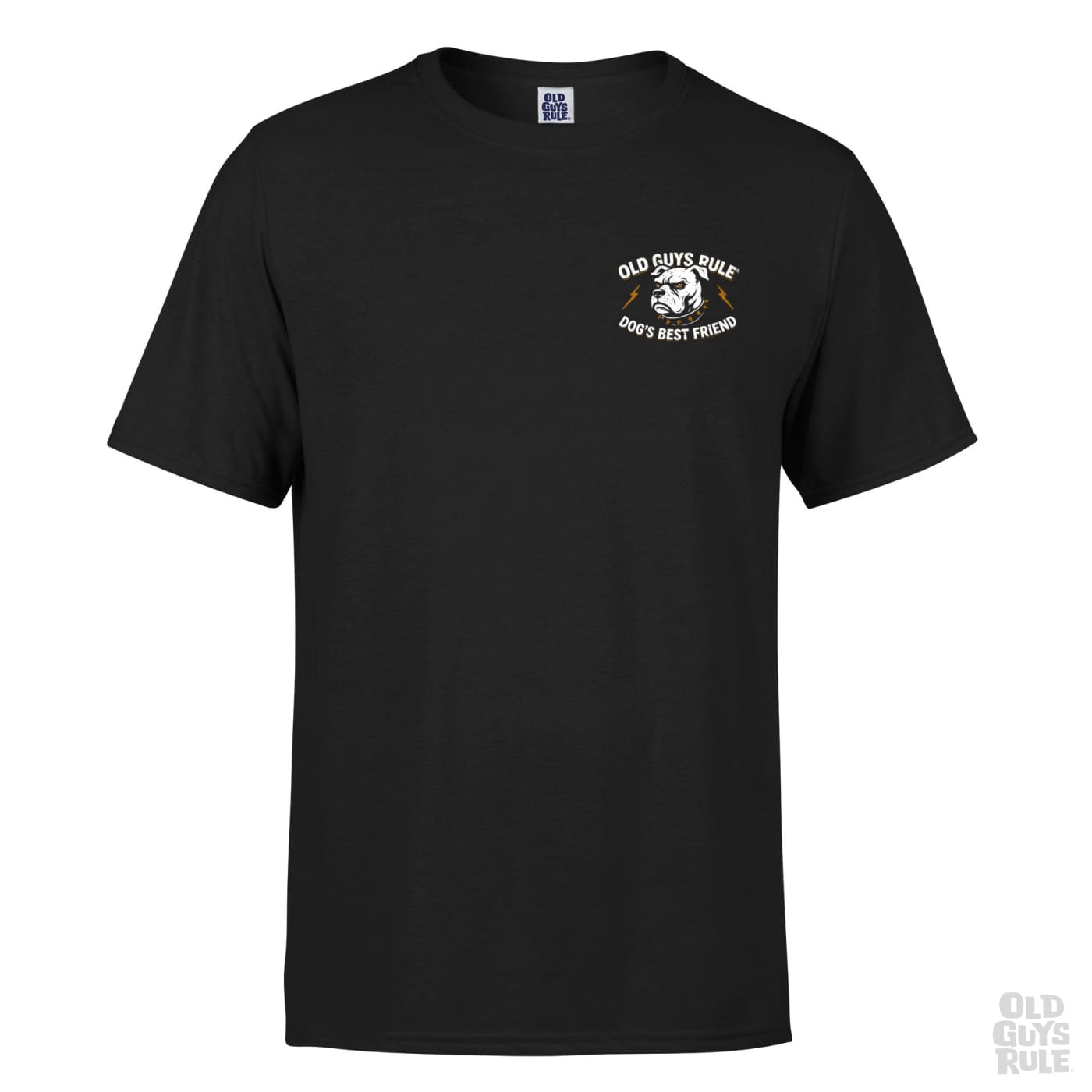 Old Guys Rule Dogs Best Friend V T-Shirt - Black
