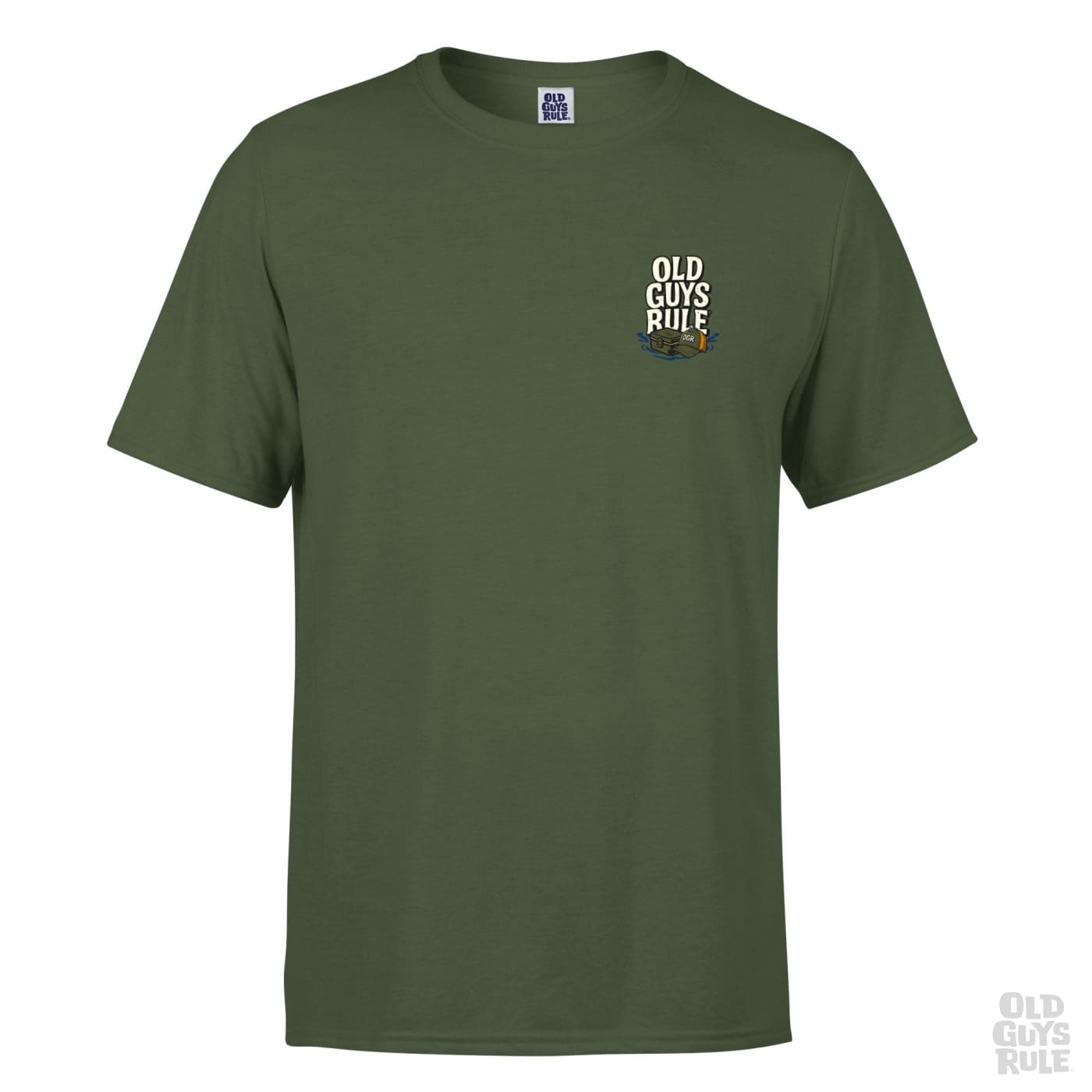 ’Hooked For Life’ T-Shirt - Military Green T-Shirt