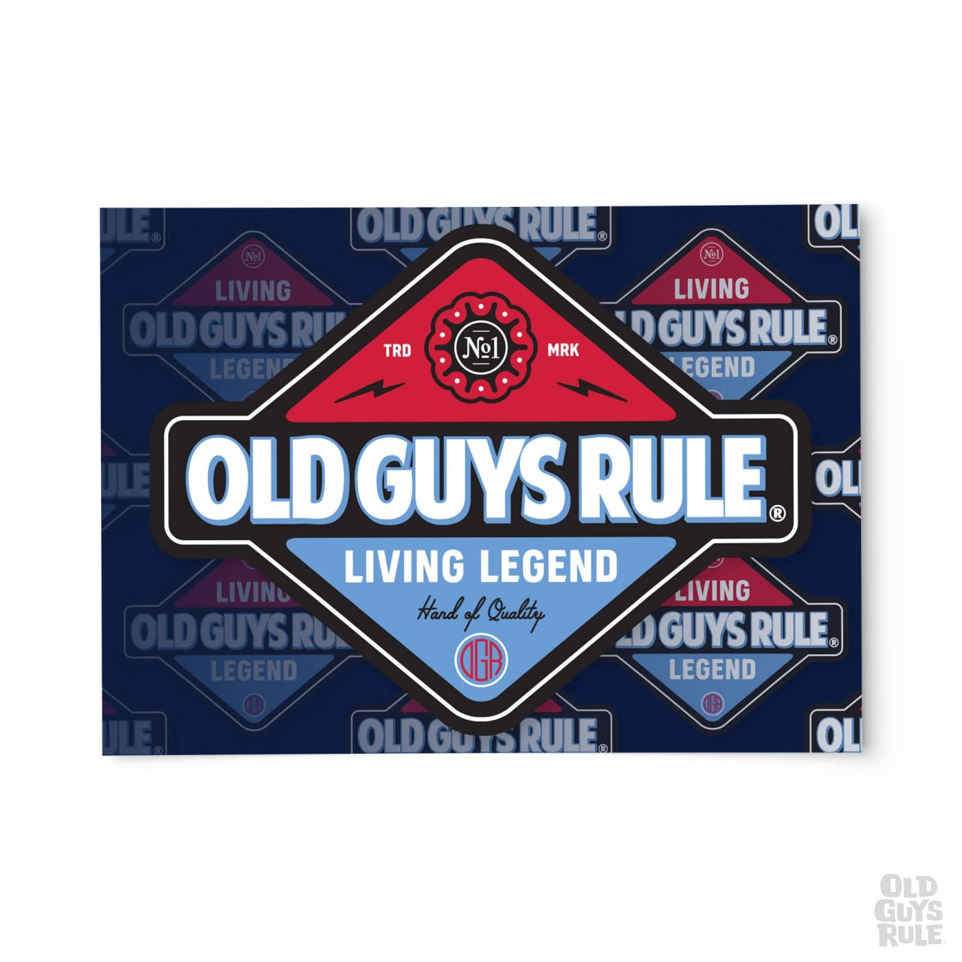 Old Guys Rule No.1 Living Legend II Greetings Card