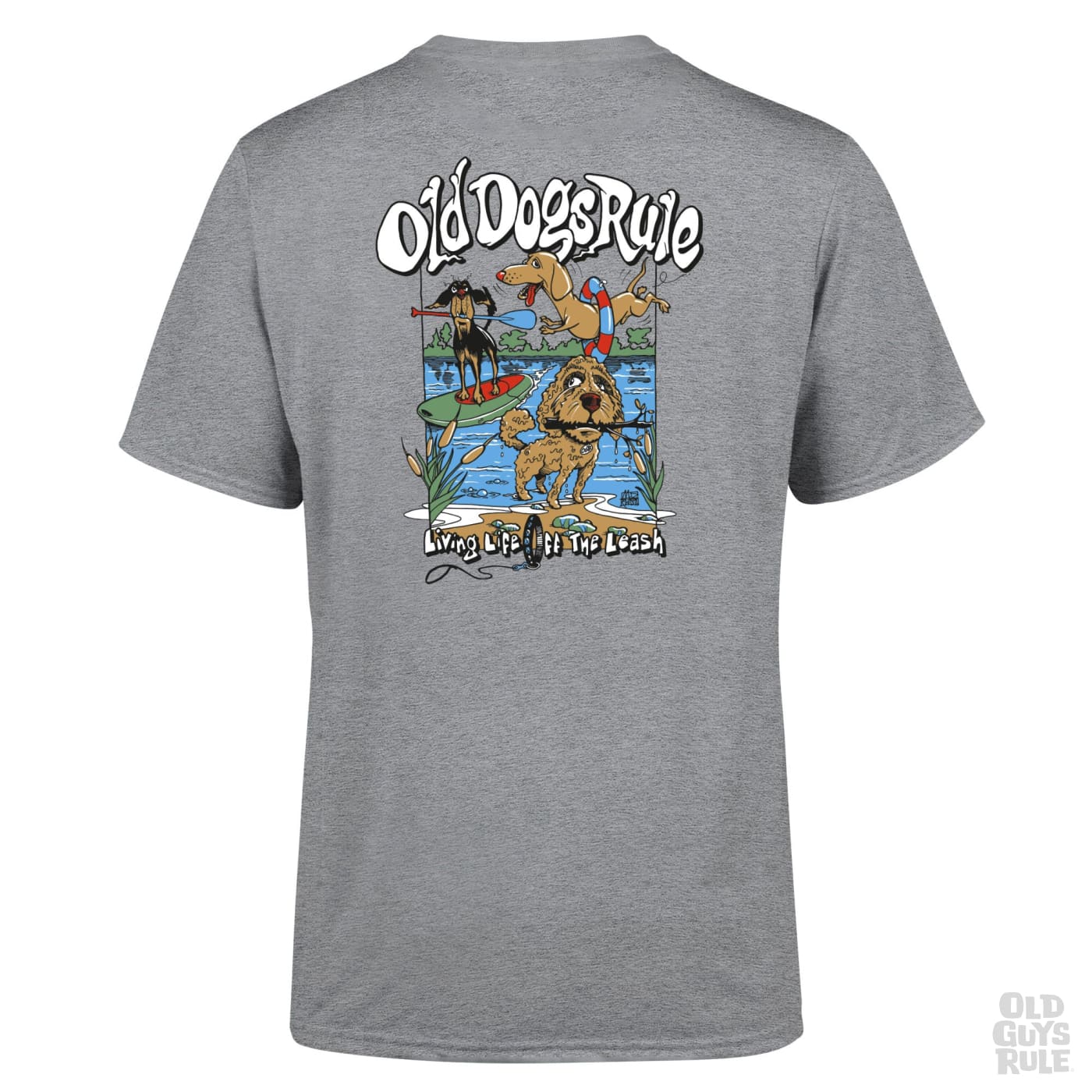 Old Guys Rule Old Dogs Rule III T-Shirt - Sports Grey