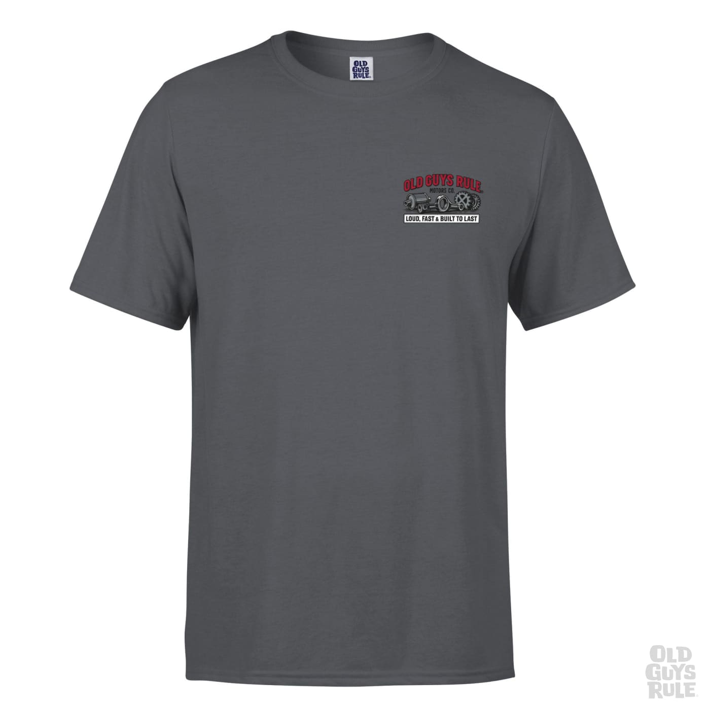 Old Guys Rule Old Guys Garage II T-Shirt - Charcoal