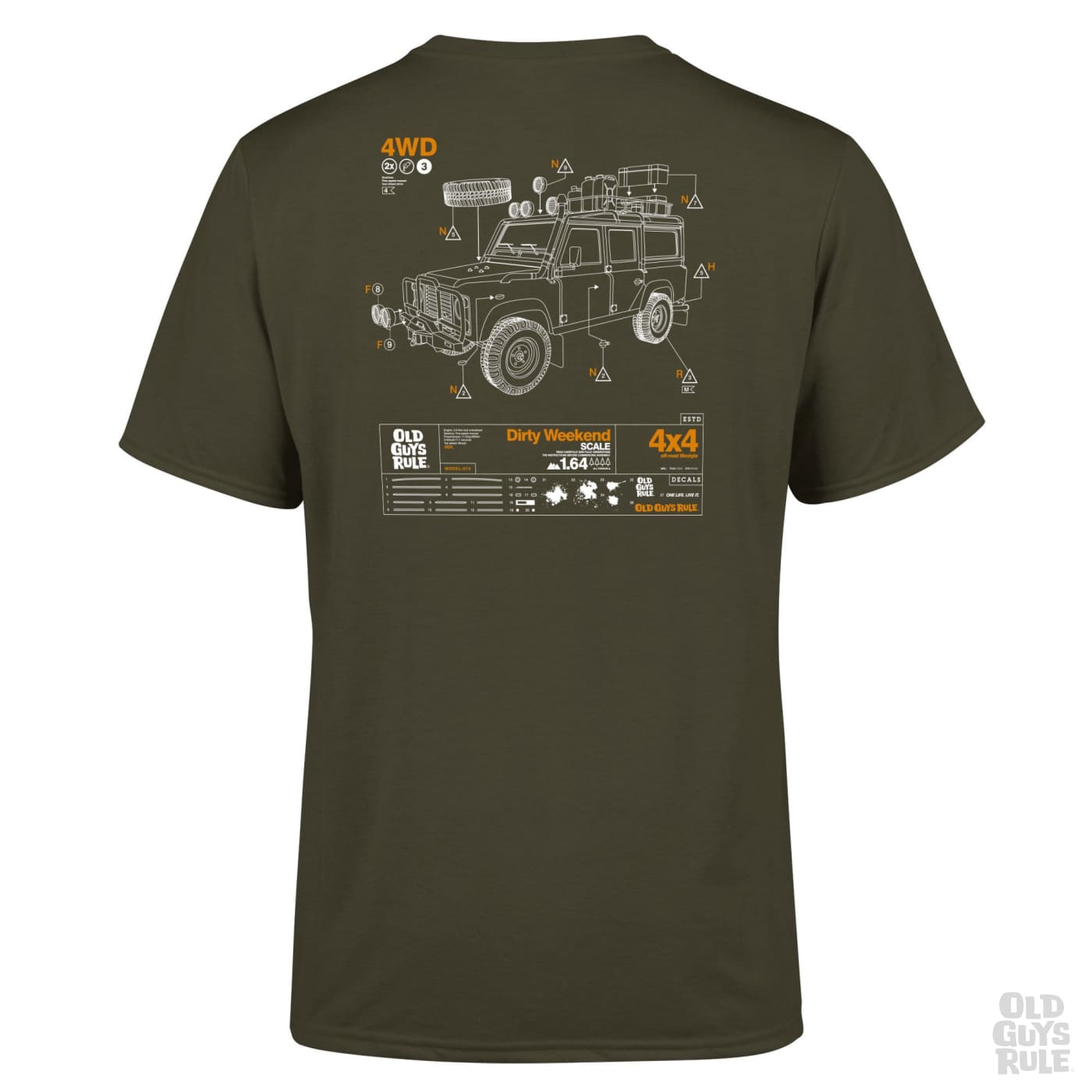 Old Guys Rule Dirty Weekend IV T-Shirt - Olive