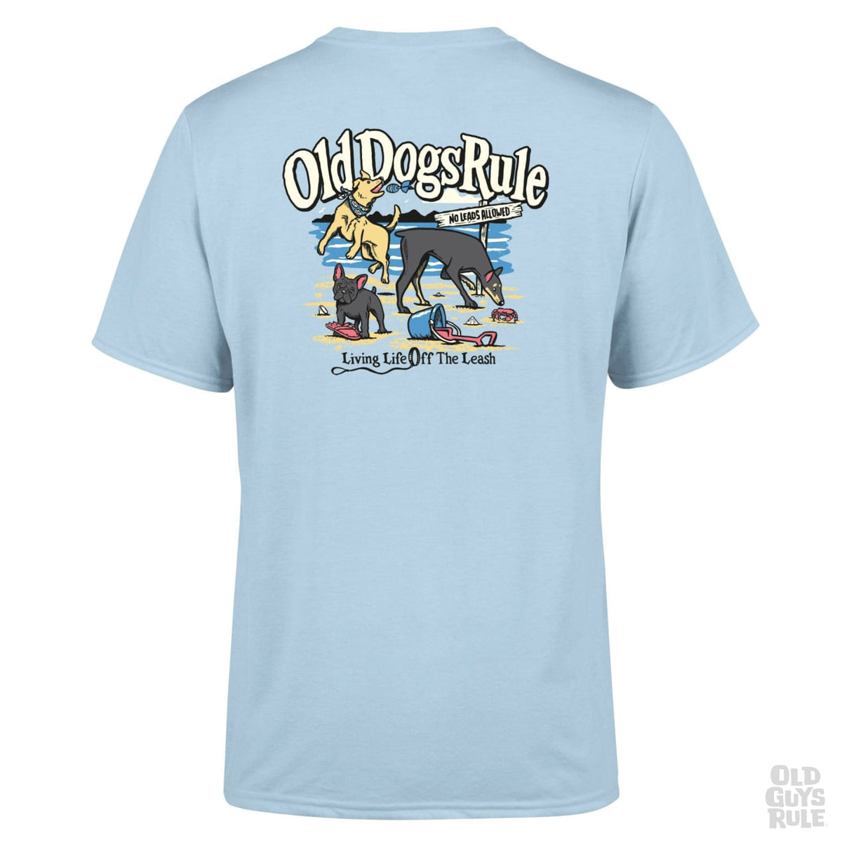 Old Guys Rule Old Dogs Rule II T-Shirt - Light Blue