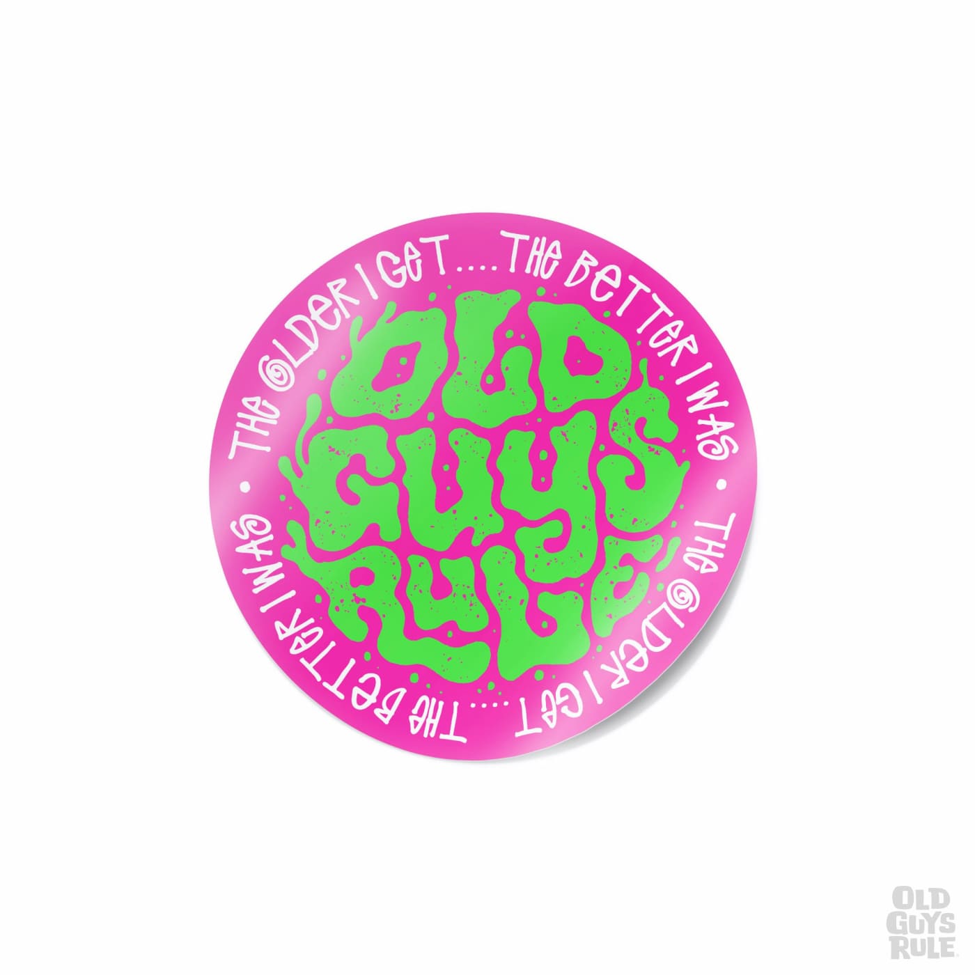 Old Guys Rule Trip Type Decal (Pink)