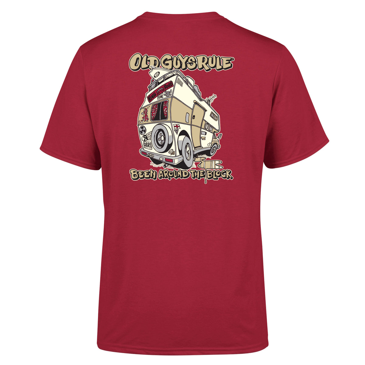 Old Guys Rule Been Around The Block III T-Shirt - Cardinal Red
