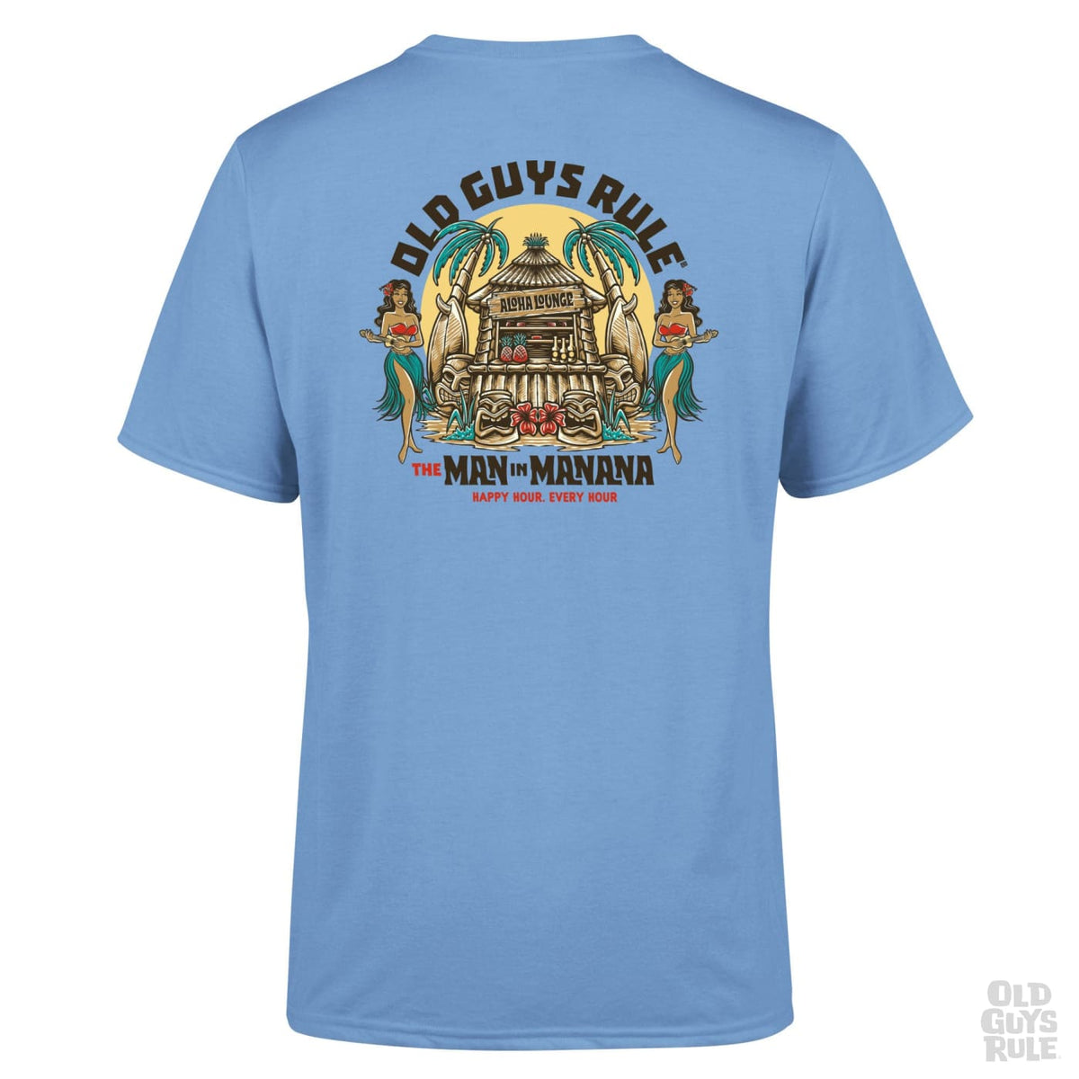’Aloha Lounge II’ T-Shirt - Carolina Blue T-Shirt
