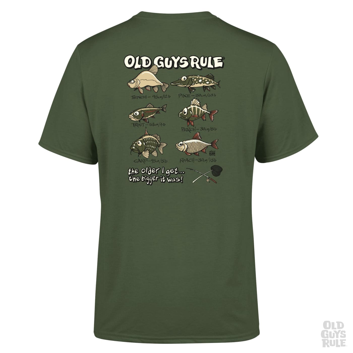 Old Guys Rule 'Bigger Fish II' T-Shirt - Military Green