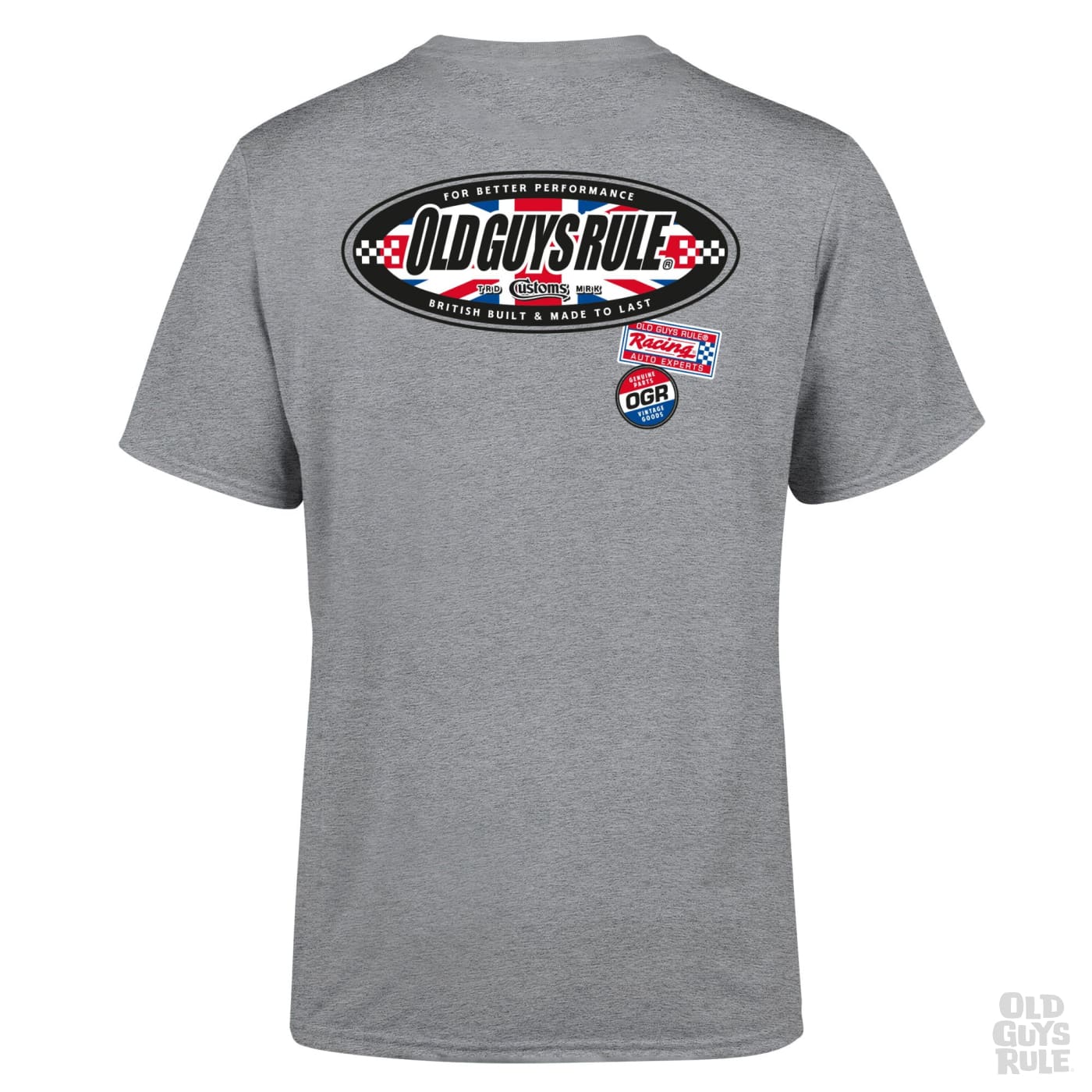 Old Guys Rule British Built T-Shirt III - Sport Grey