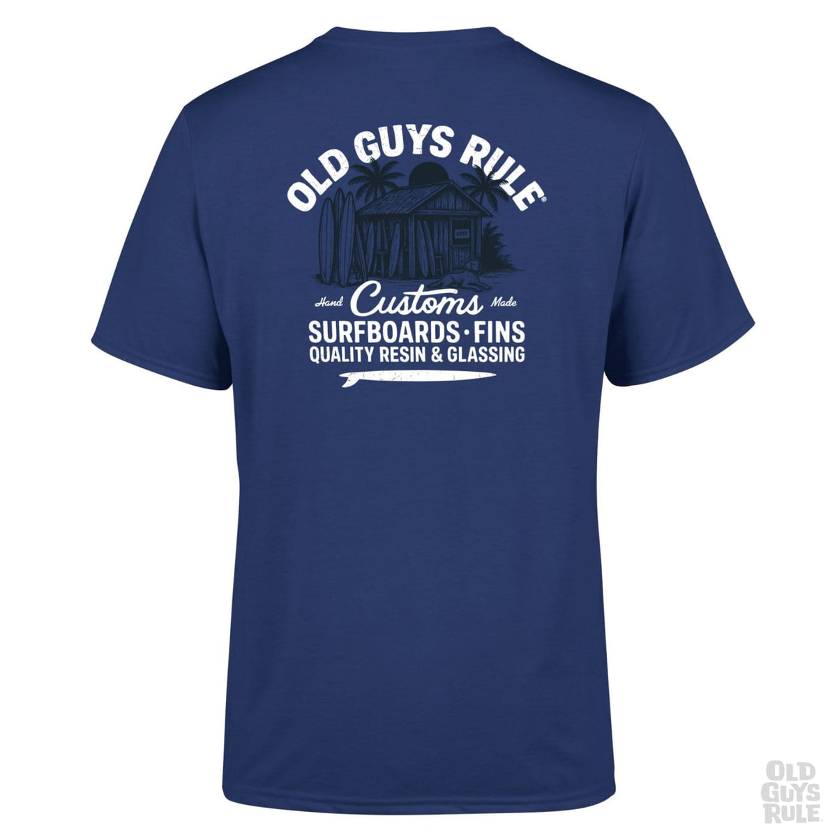Old Guys Rule Custom Surf Shop II T-Shirt - Metro Blue