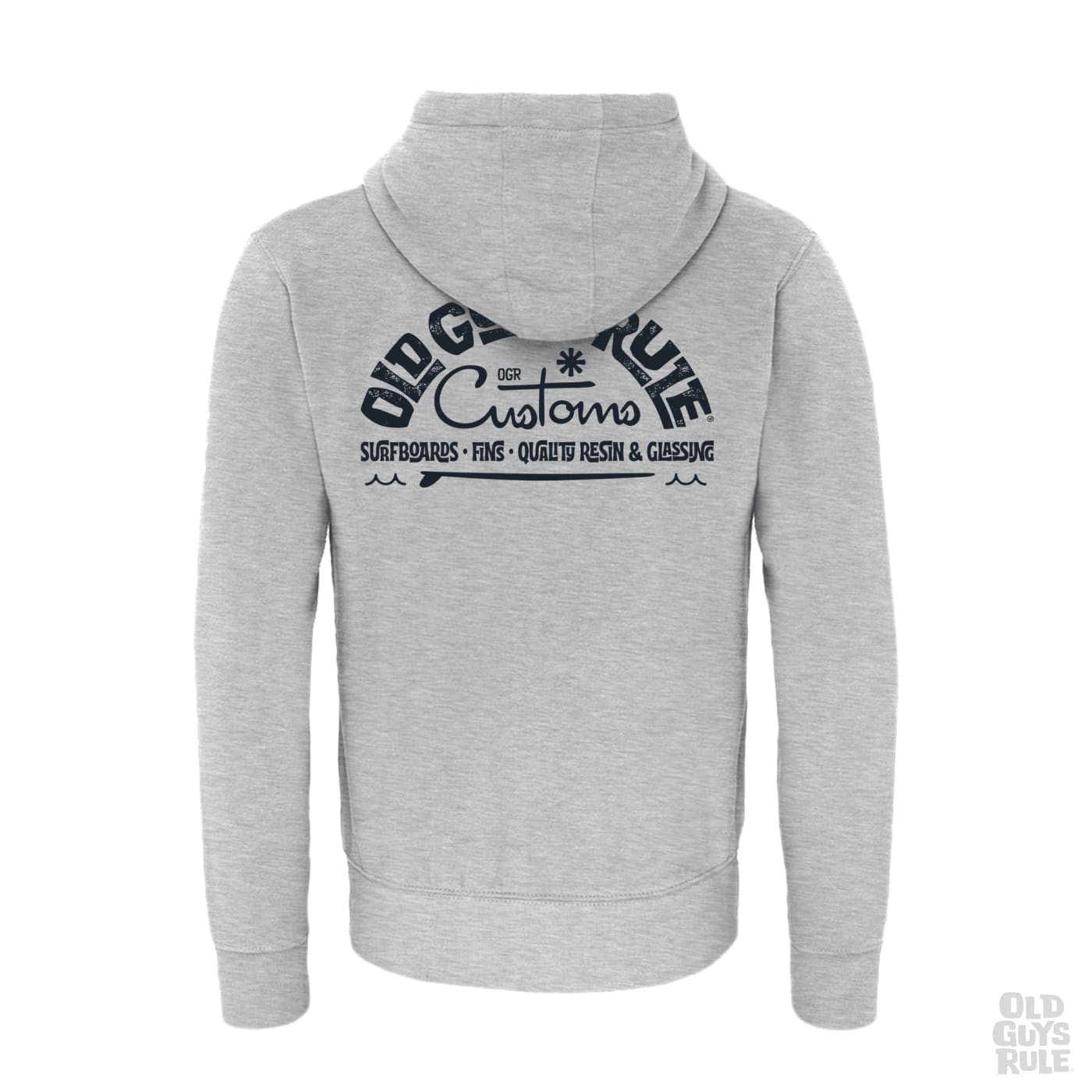 Custom Surf Shop Zip Hoodie Sport Grey