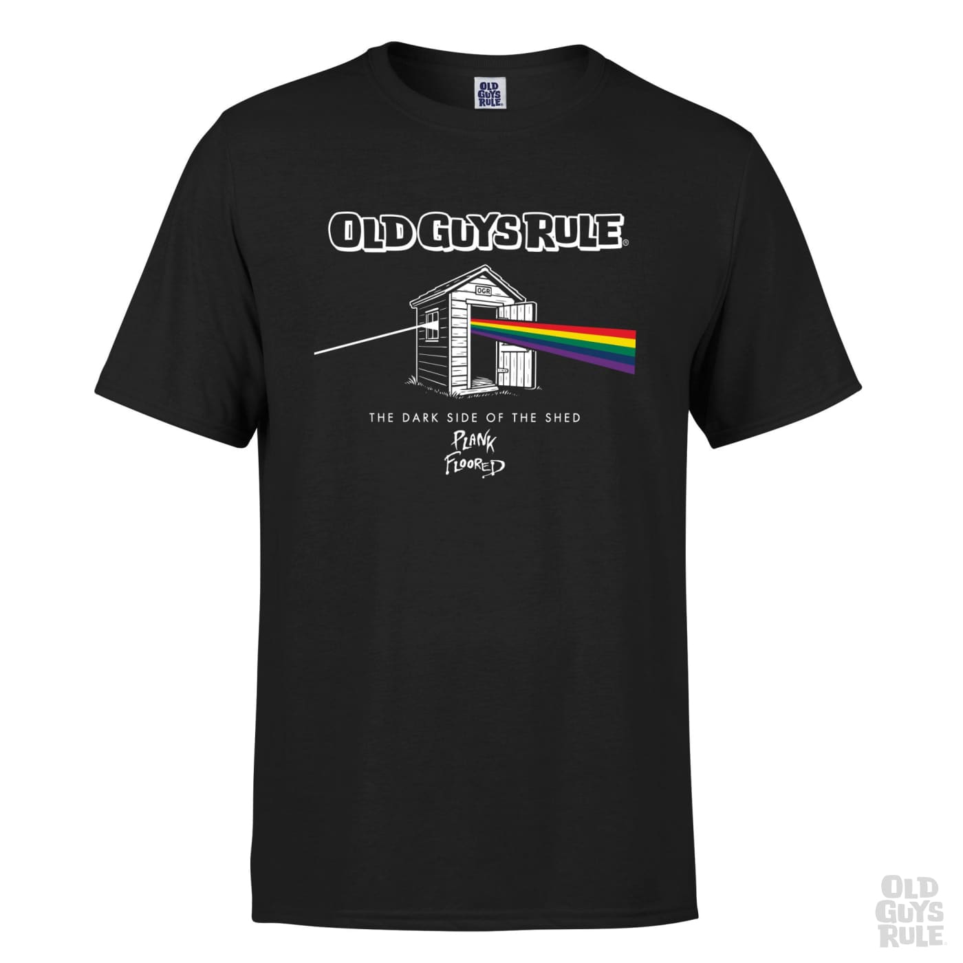 Old Guys Rule Dark Side of the Shed II T-Shirt - Black