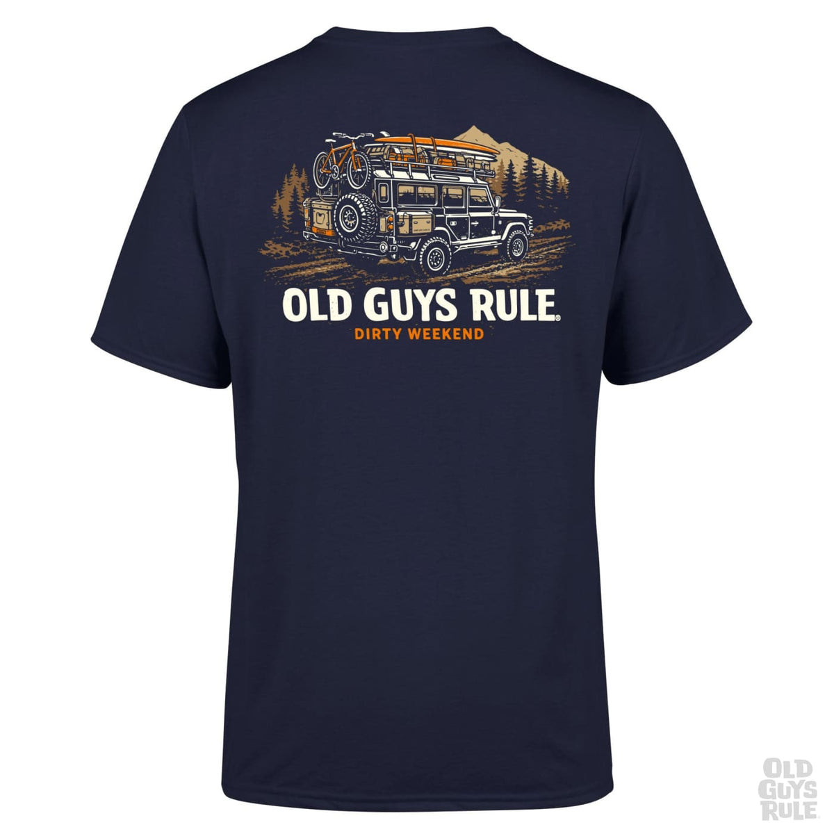 Old Guys Rule Dirty Weekend V T-Shirt - Navy