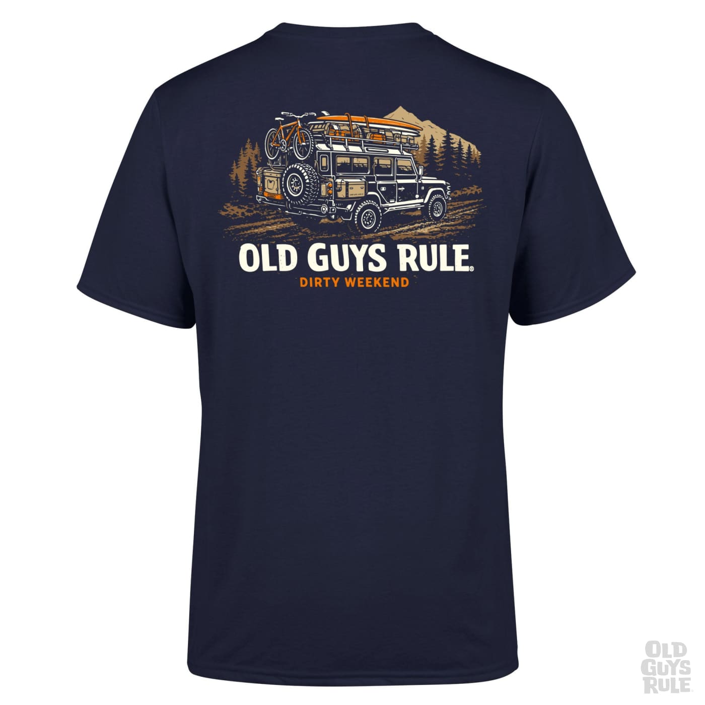 Old Guys Rule Dirty Weekend V T-Shirt - Navy