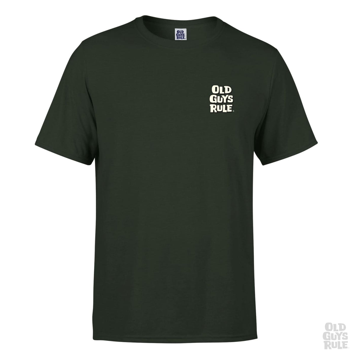 Old Guys Rule Dogs Best Friend III T-Shirt - Forest Green