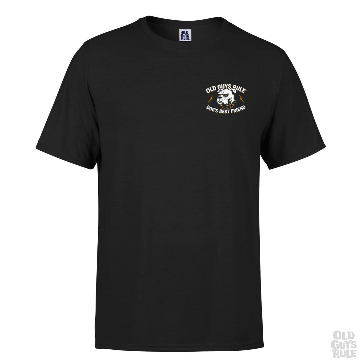 Old Guys Rule Dogs Best Friend V T-Shirt - Black