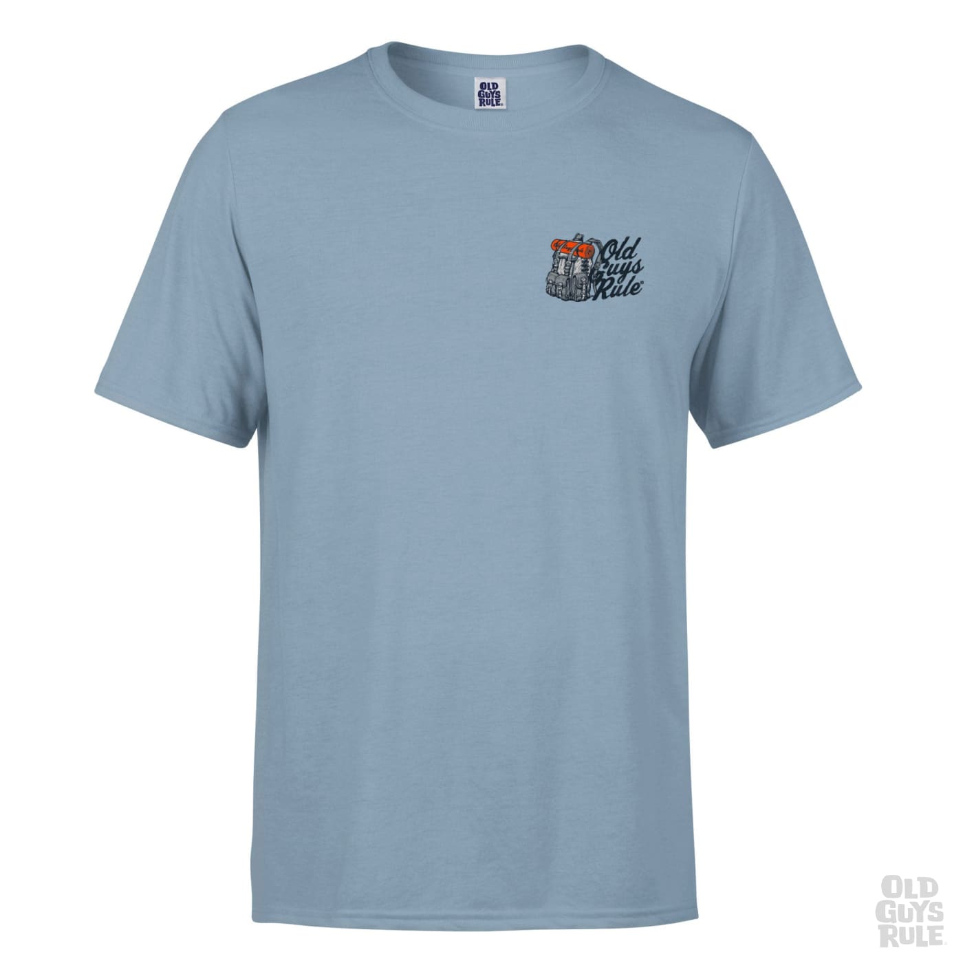 Old Guys Rule Getaway Car T-Shirt - Stone Blue