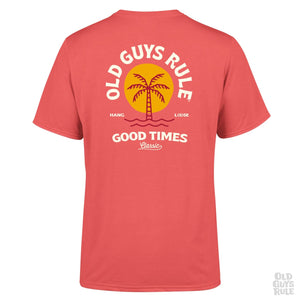 Old Guys Rule Good Times T-Shirt - Coral Silk