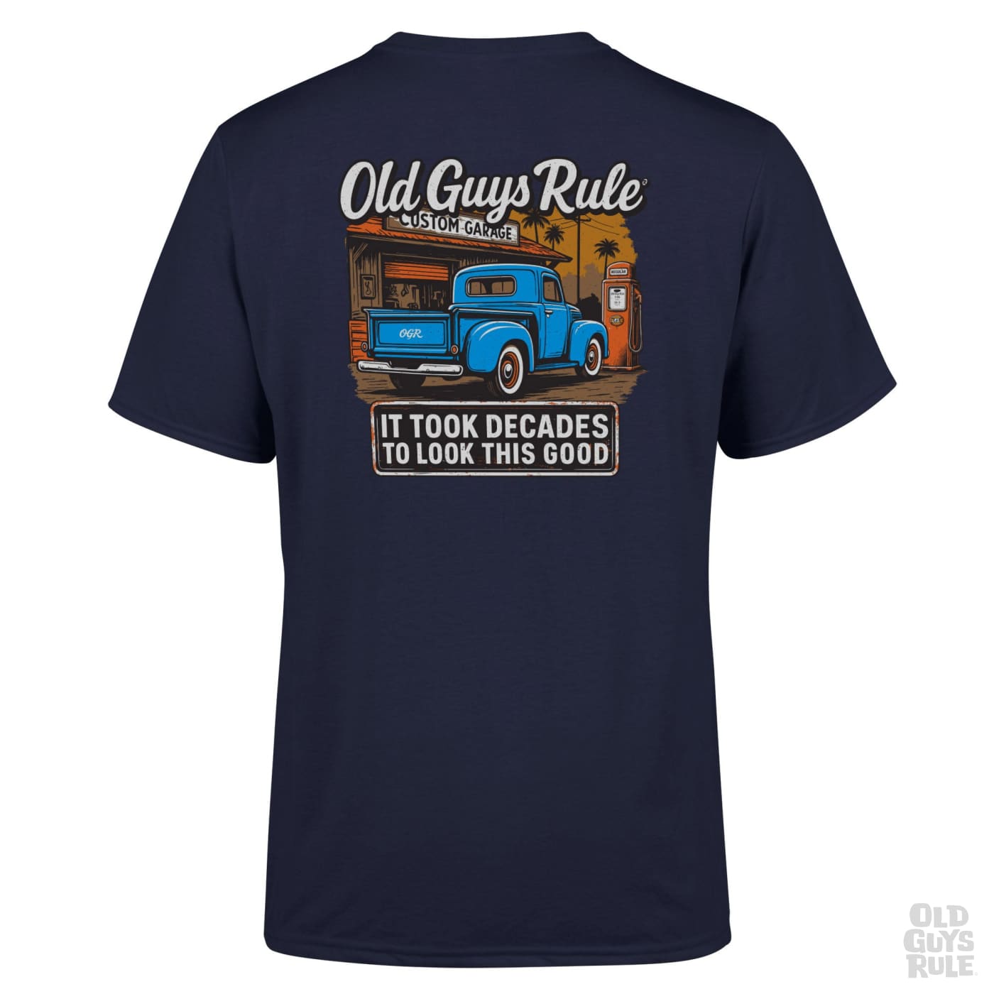 Old Guys Rule It Took Decades III T-Shirt - Navy