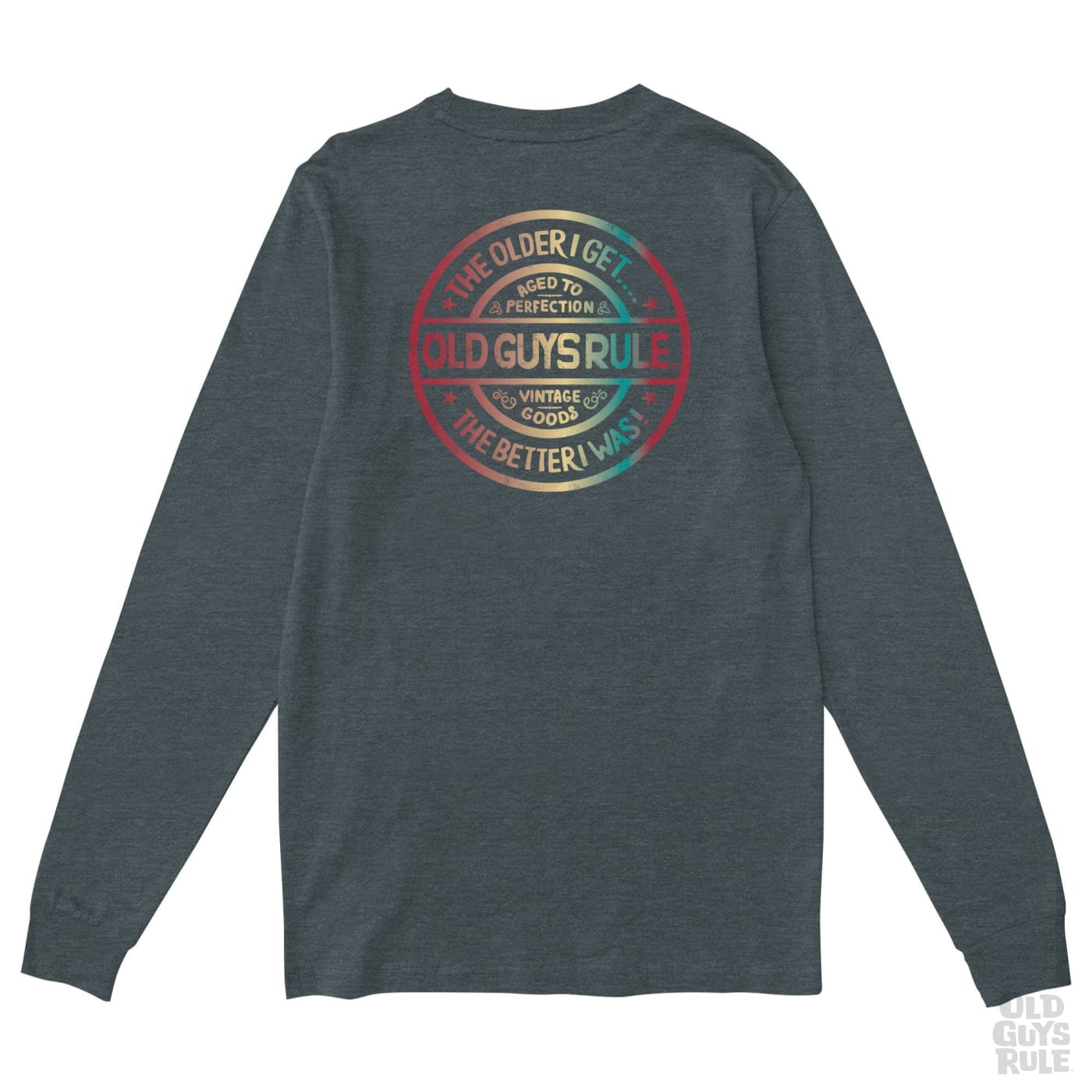 Old Guys Rule Natural Traction Long Sleeve T-Shirt - Dark Heather