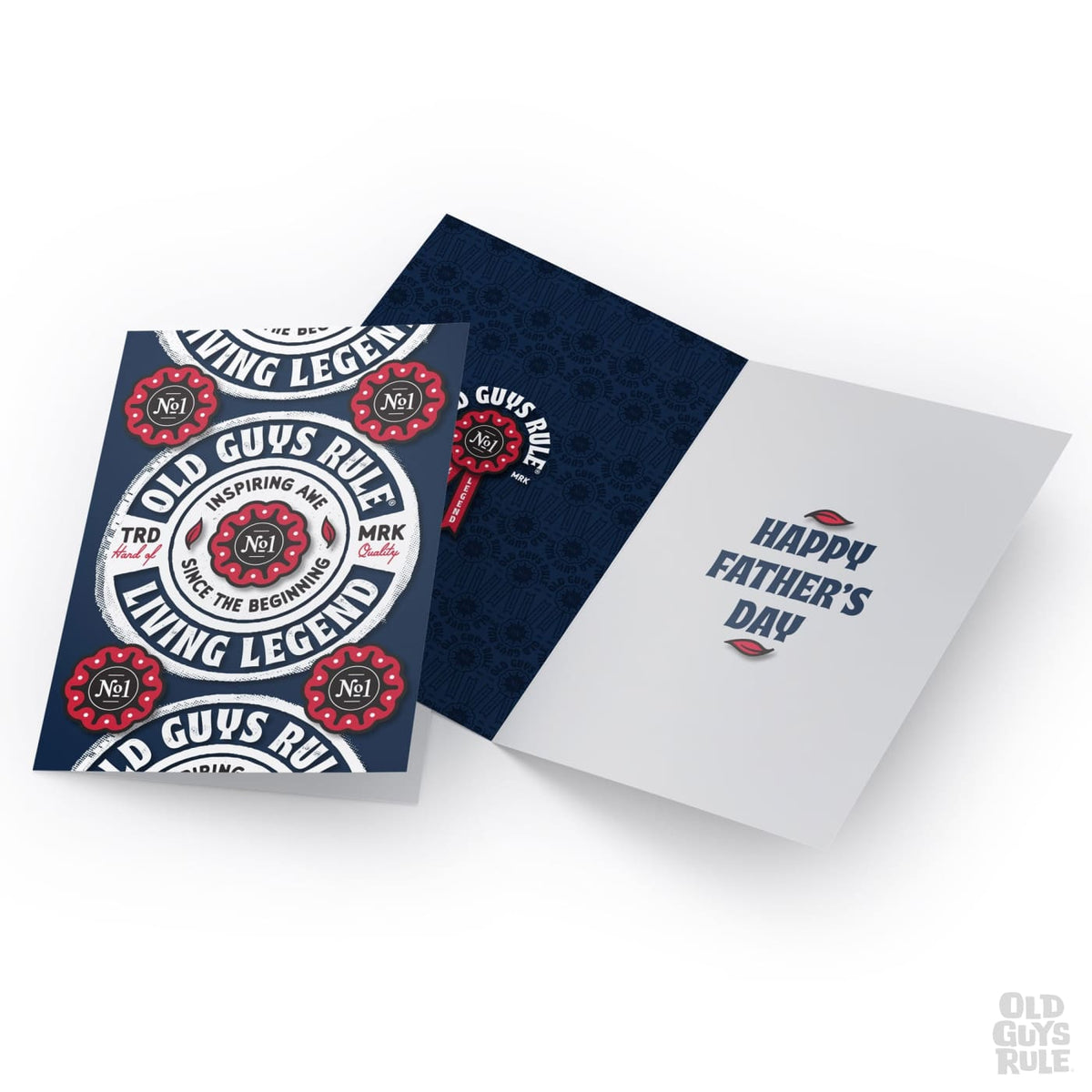 Old Guys Rule No.1 Living Legend Greetings Card