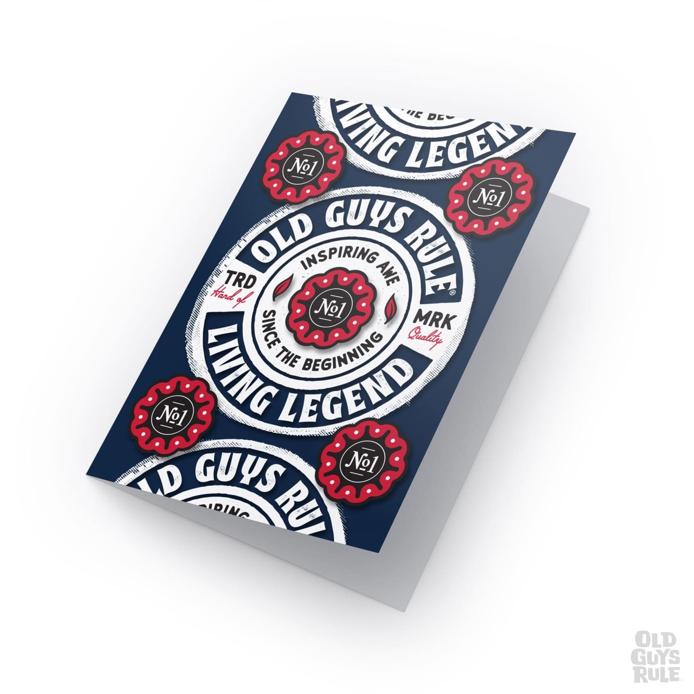 Old Guys Rule No.1 Living Legend Greetings Card