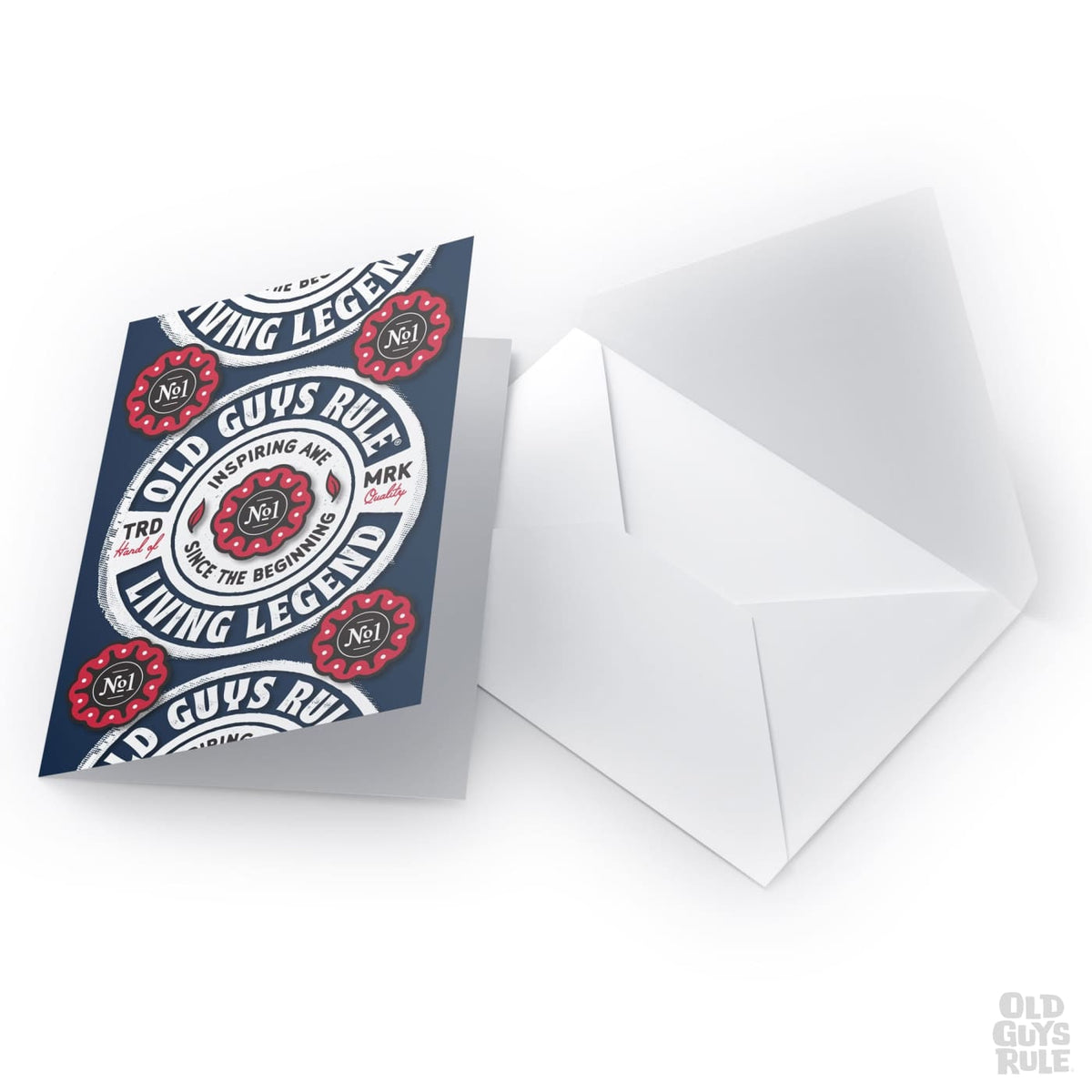 Old Guys Rule No.1 Living Legend Greetings Card