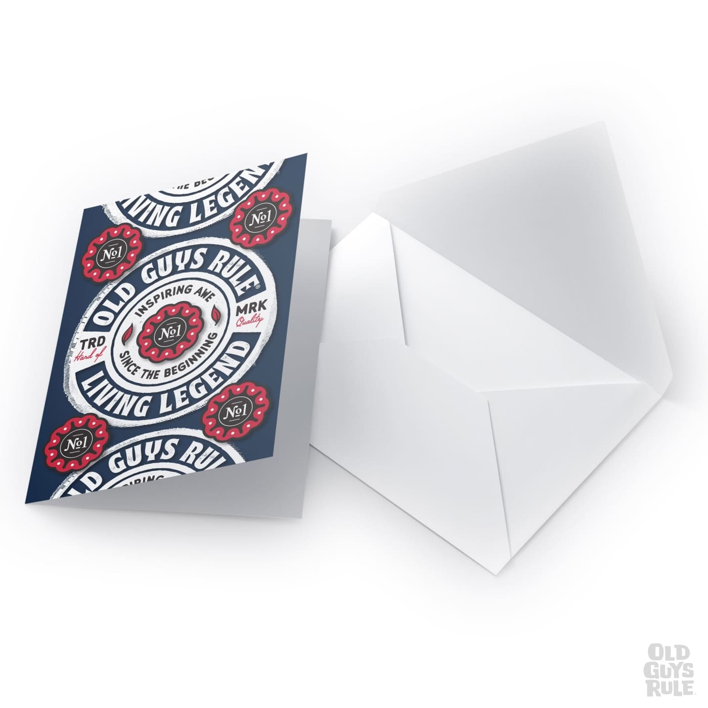 Old Guys Rule No.1 Living Legend Greetings Card