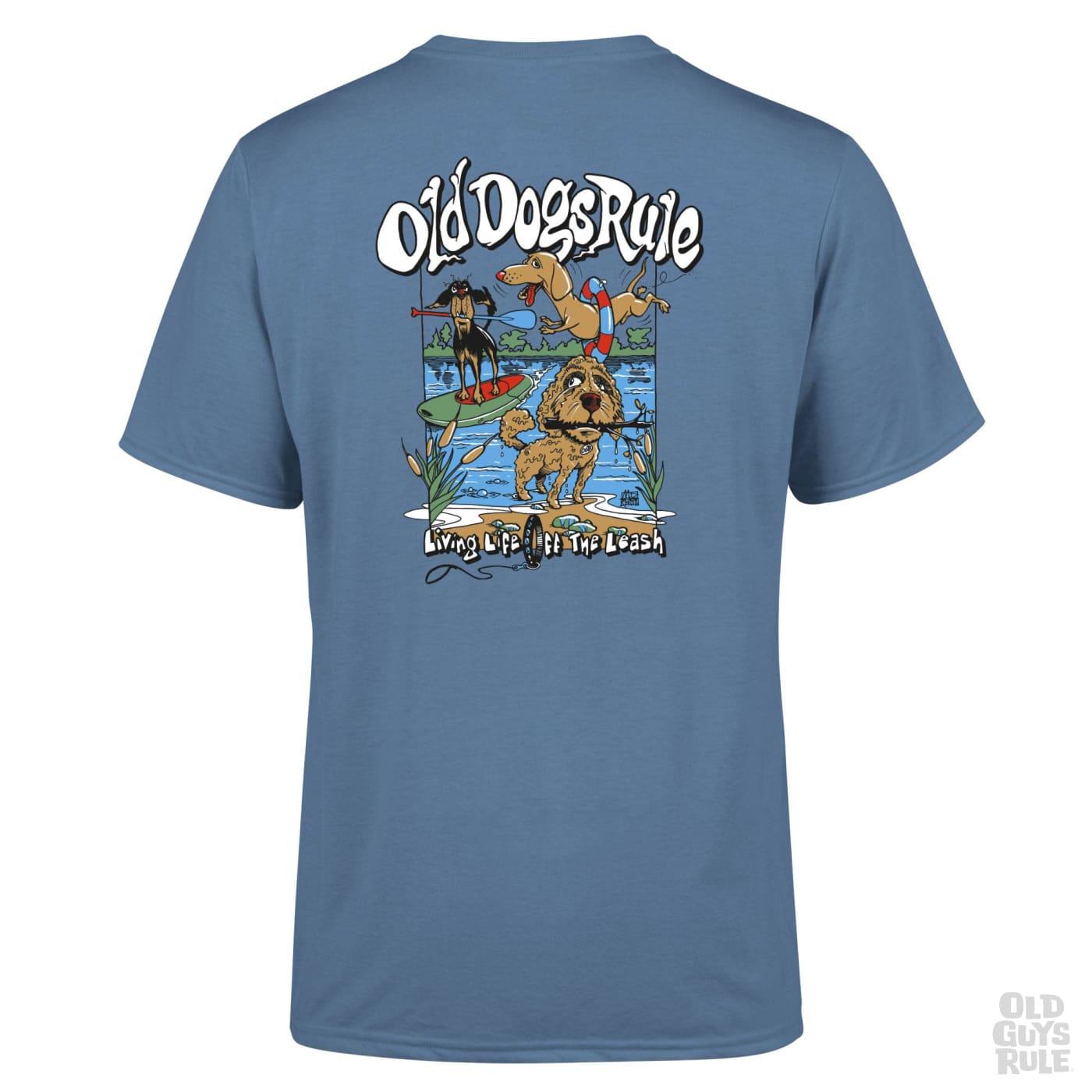 Old Guys Rule Old Dogs Rule III T-Shirt - Indigo Blue