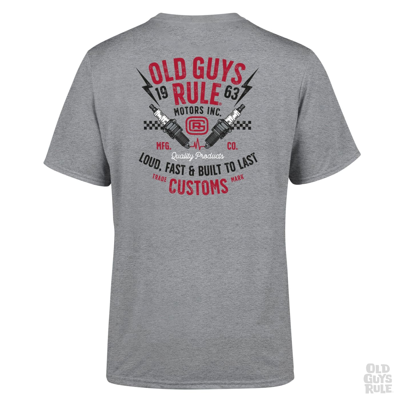 Old Guys Rule Old Guys Garage T-Shirt - Sports Grey