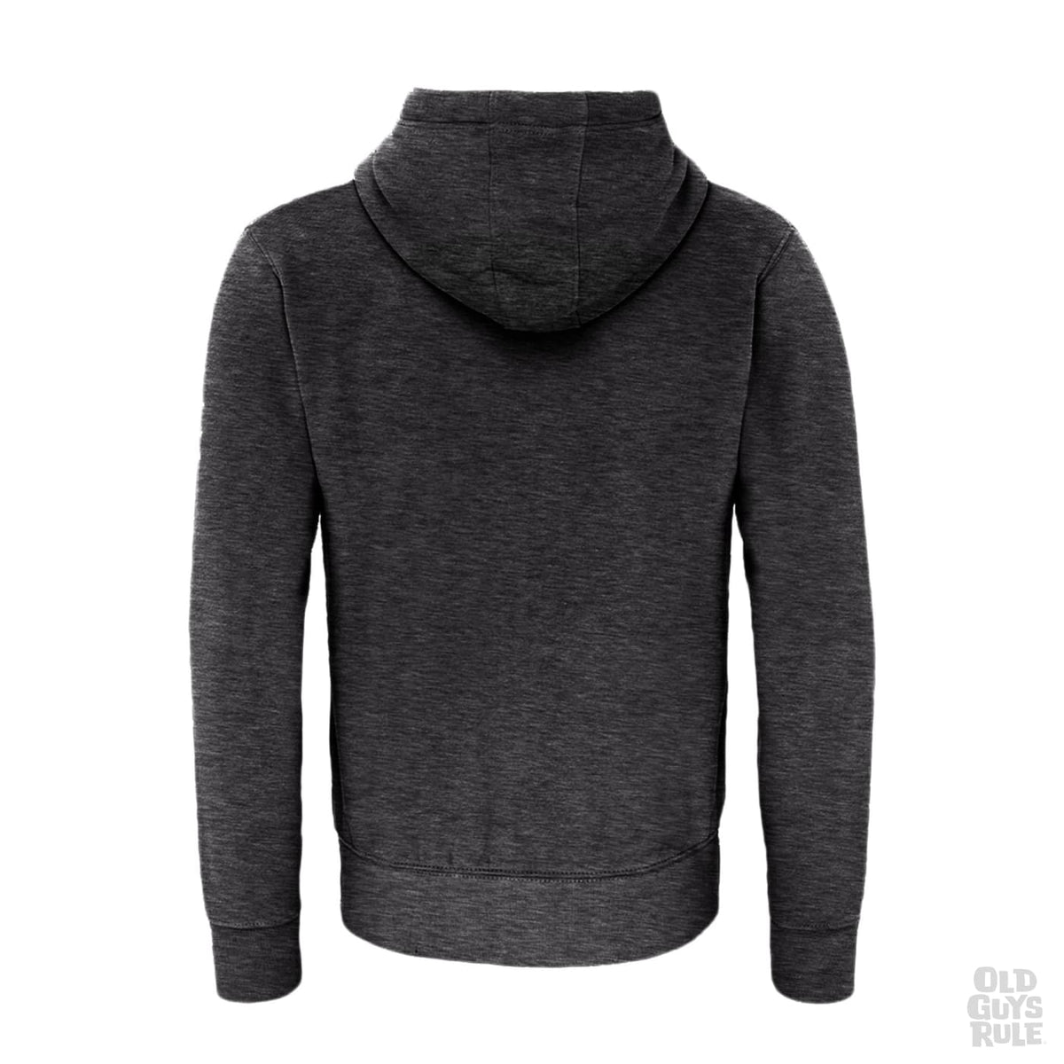 Old Guys Rule Original Classic Pop Hoodie - Heather Black