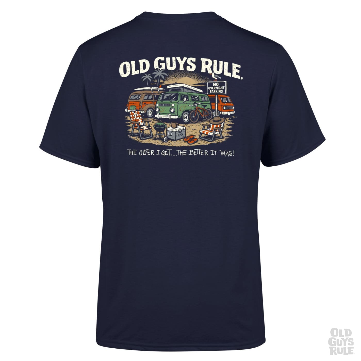 Old Guys Rule Parking Lot IV T-Shirt - Navy