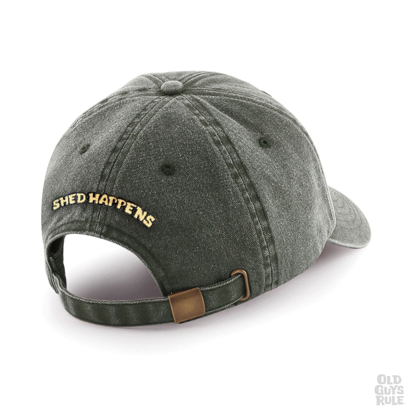 Old Guys Rule Shed Happens Cap - Vintage Olive