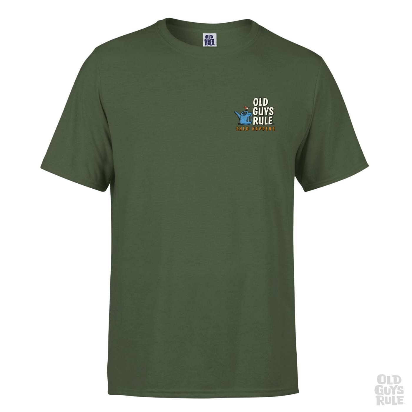 Old Guys Rule Shed Happens III T-Shirt - Military Green
