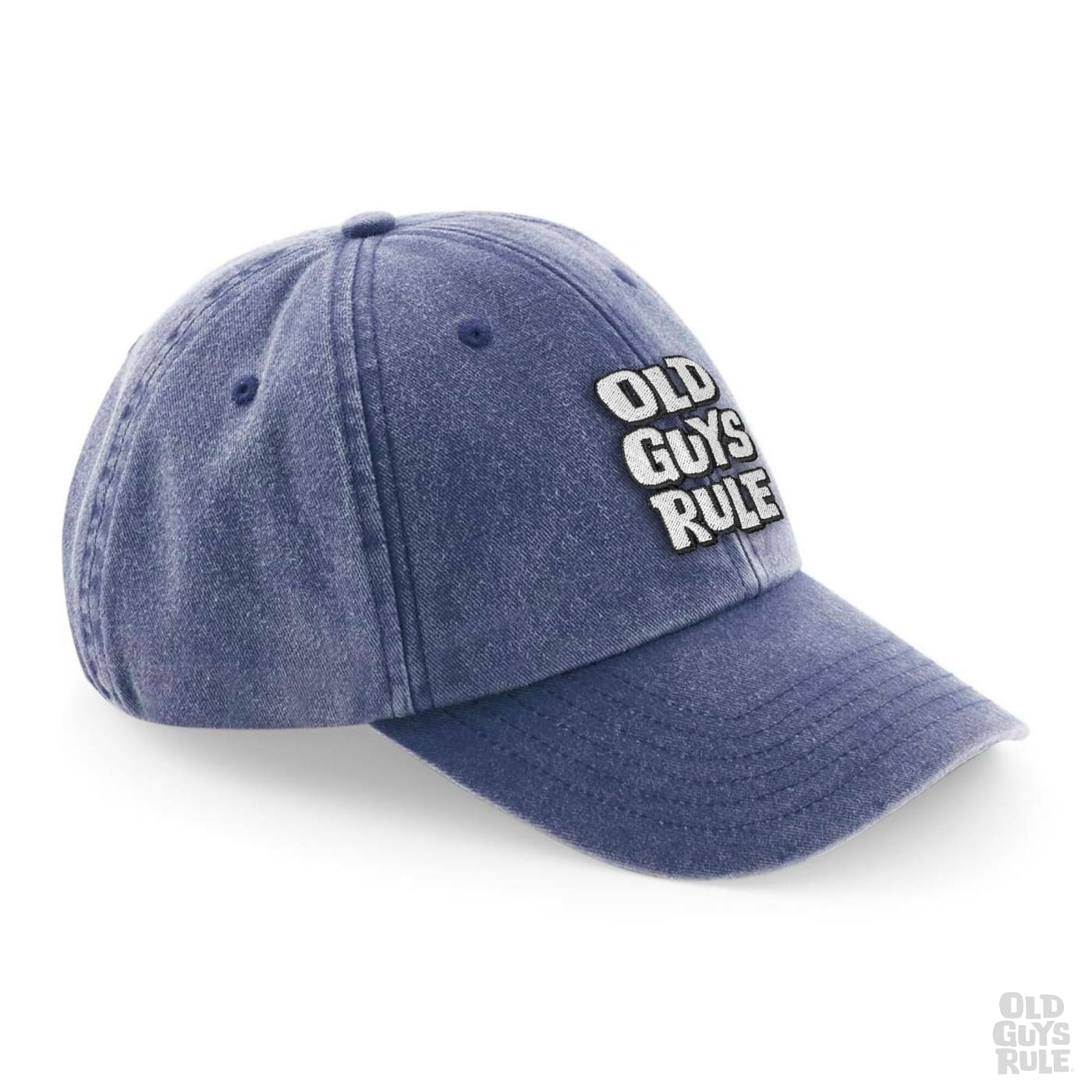 Old Guys Rule Stacked Logo Cap - Vintage Denim