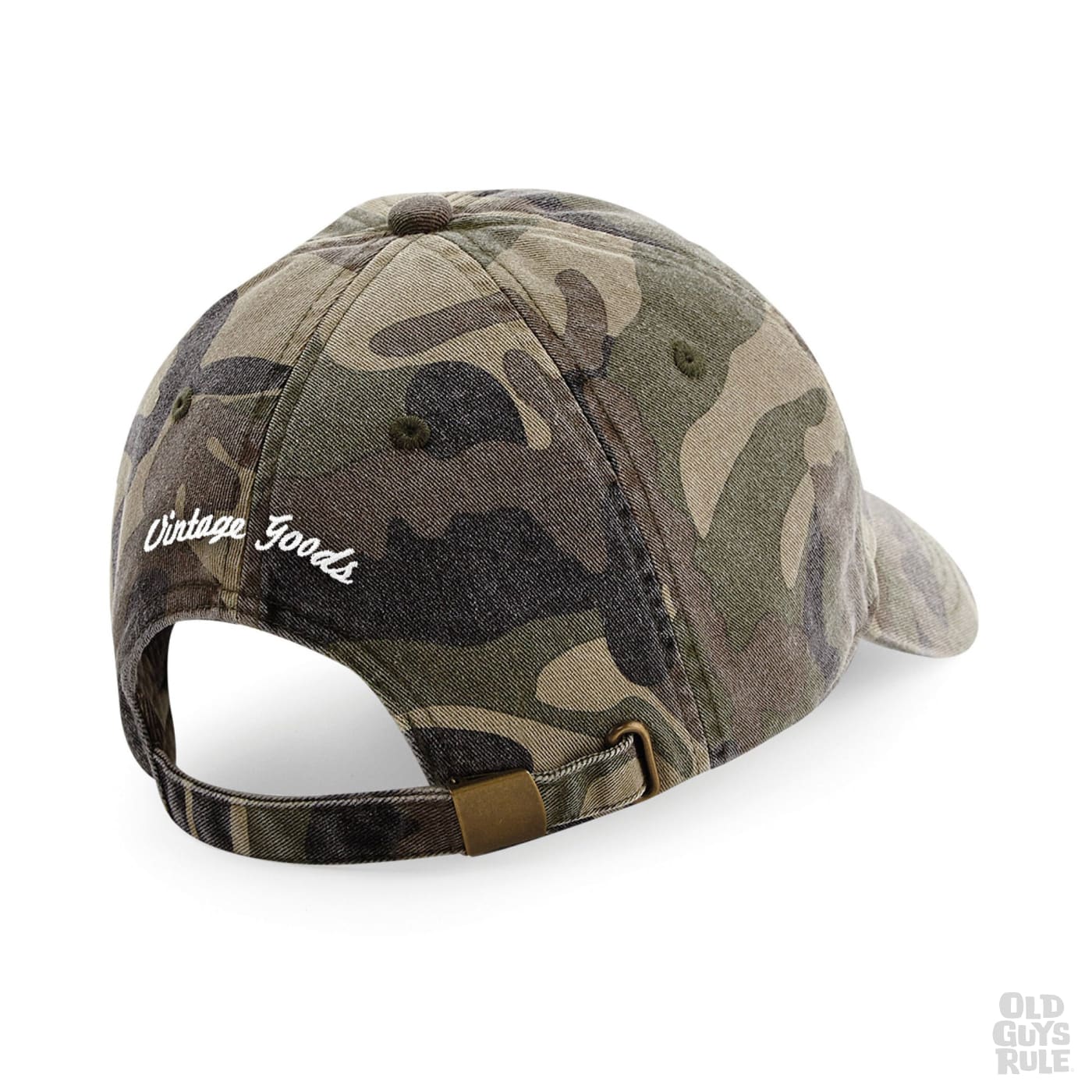 Old Guys Rule Stacked Logo Cap - Vintage Jungle Camo