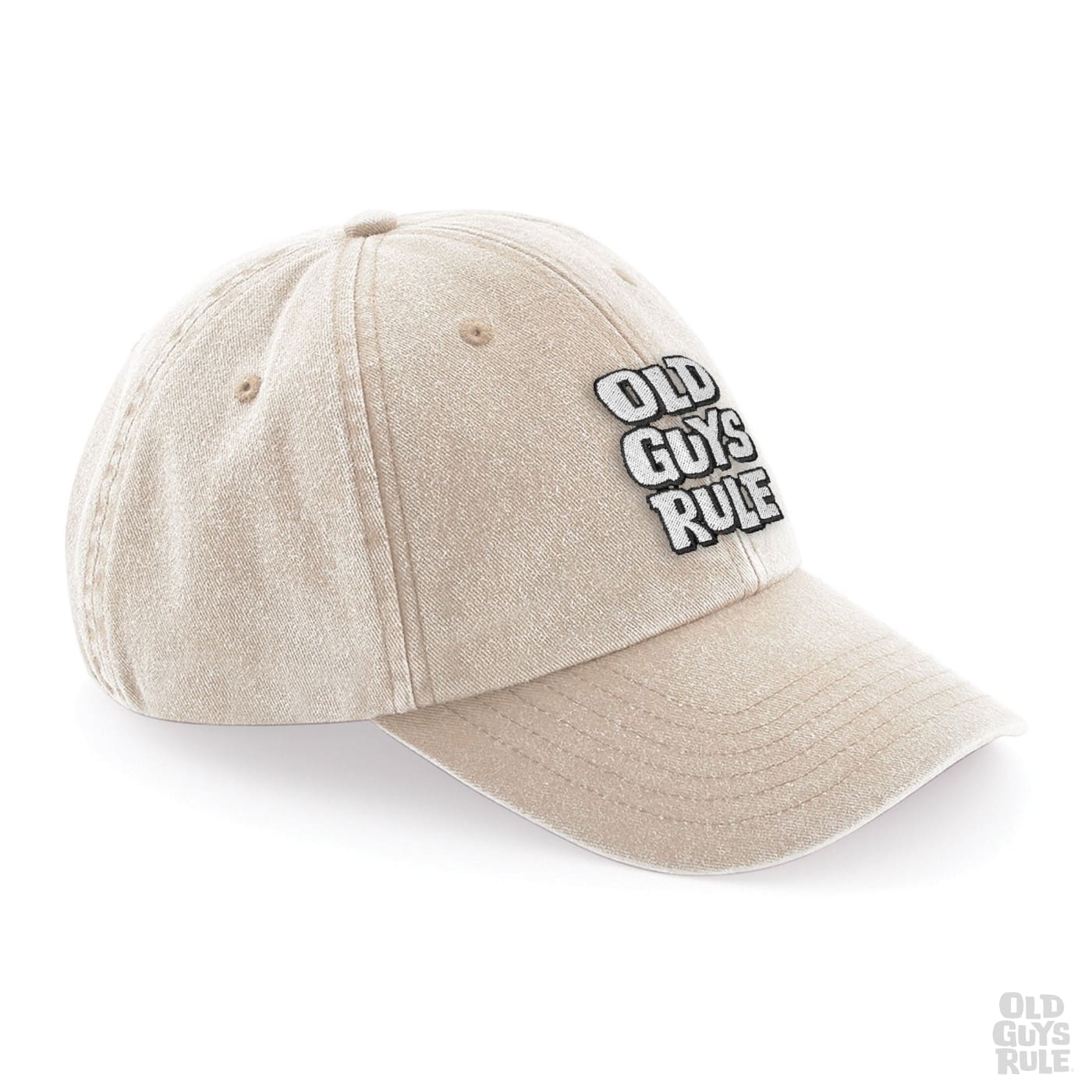 Old Guys Rule Stacked Logo Cap - Vintage Sand