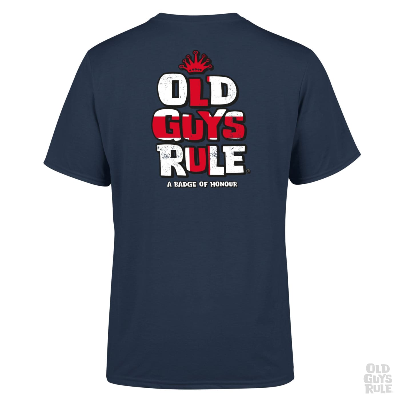 Old Guys Rule Stacked Logo Home Nations - England T-Shirt - Blue Dusk