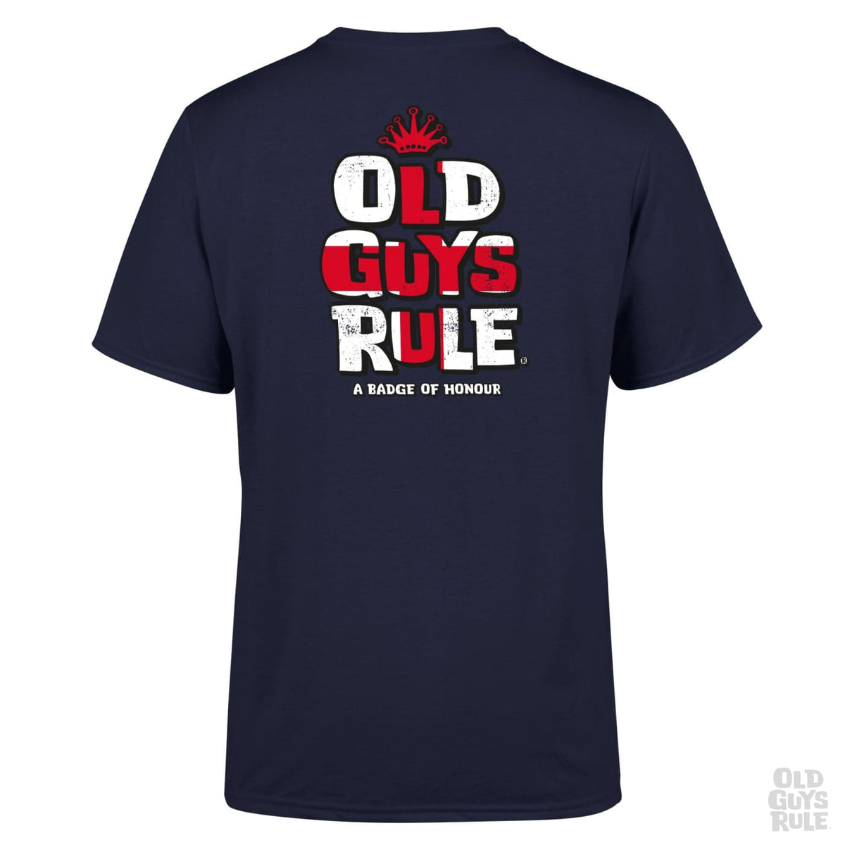 Old Guys Rule Stacked Logo Home Nations - England T-Shirt - Navy