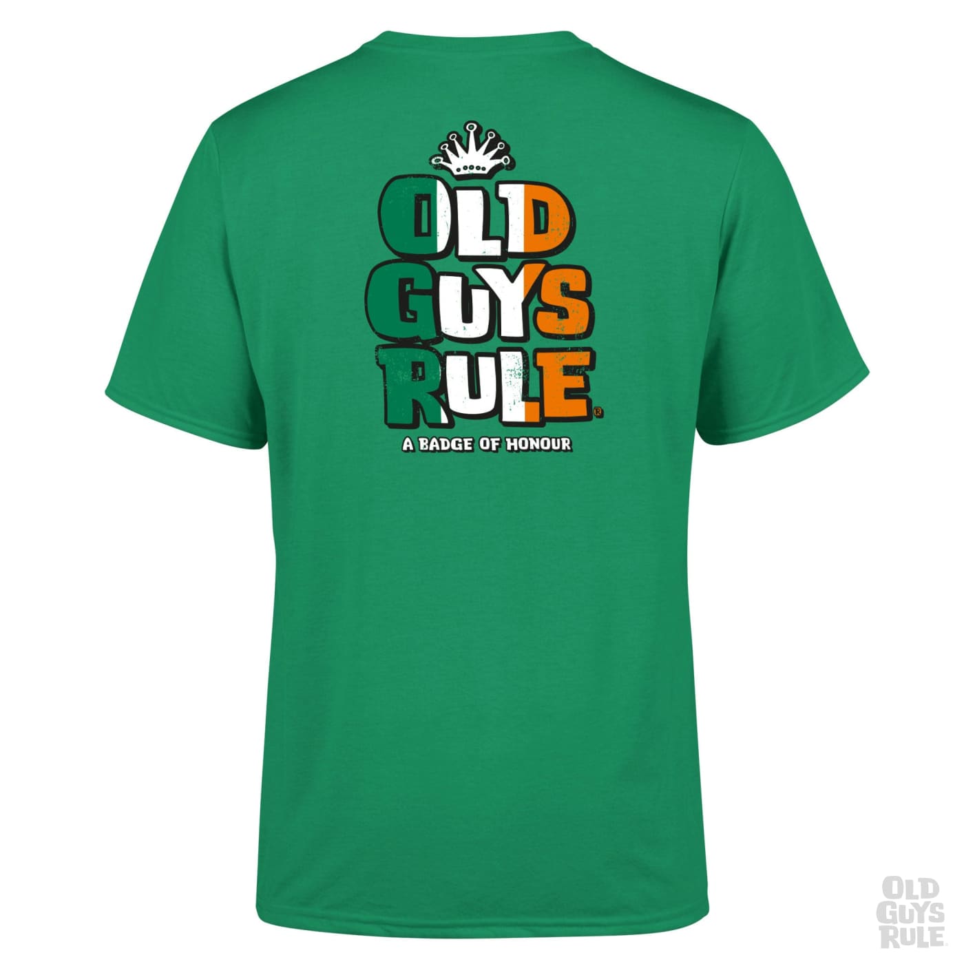 Old Guys Rule Stacked Logo Home Nations - Ireland T-Shirt - Kelly Green