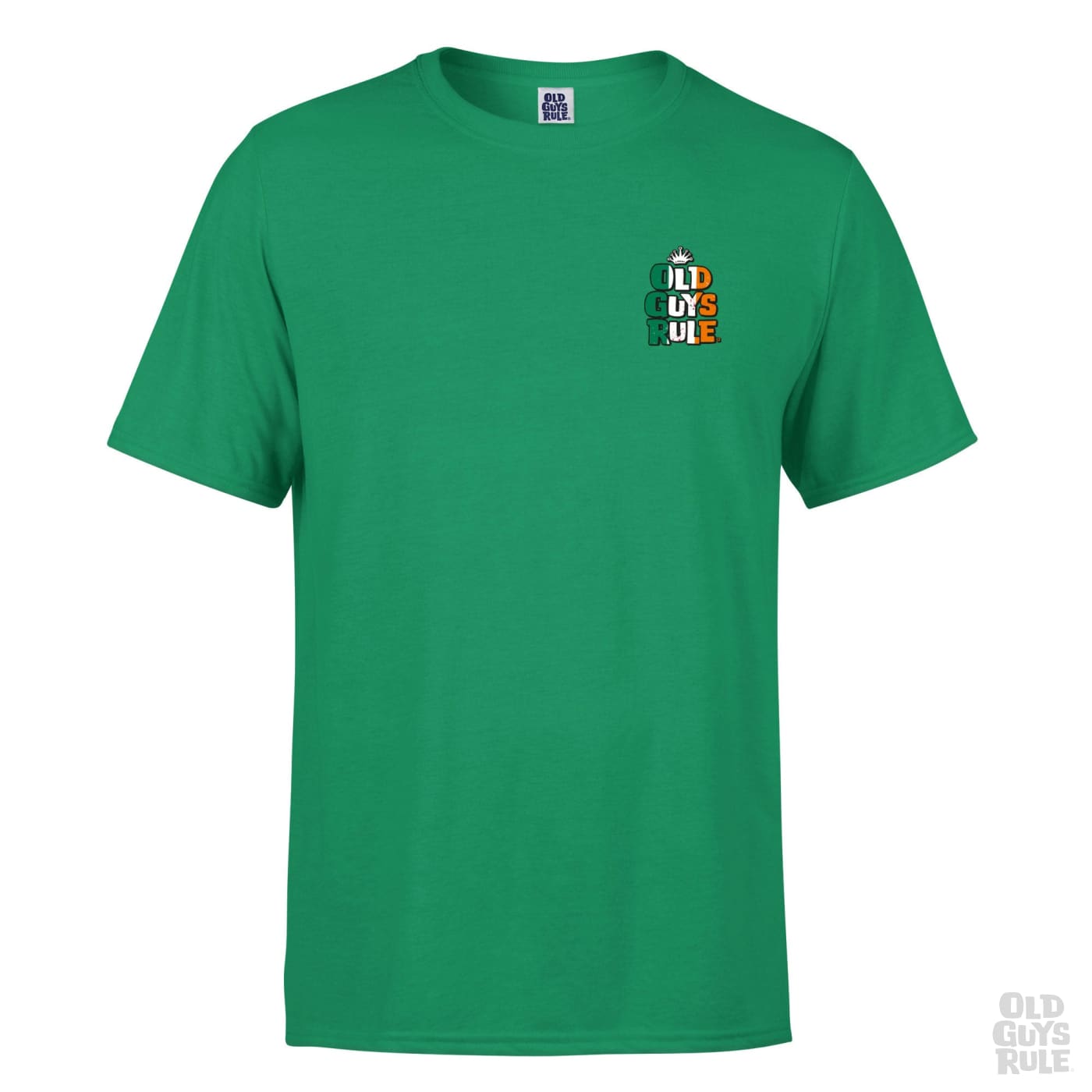 Old Guys Rule Stacked Logo Home Nations - Ireland T-Shirt - Kelly Green