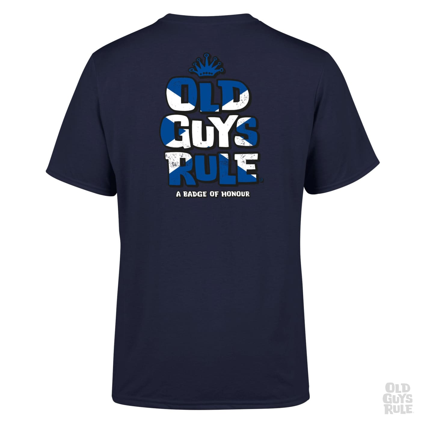 Old Guys Rule Stacked Logo Home Nations - Scotland T-Shirt - Navy