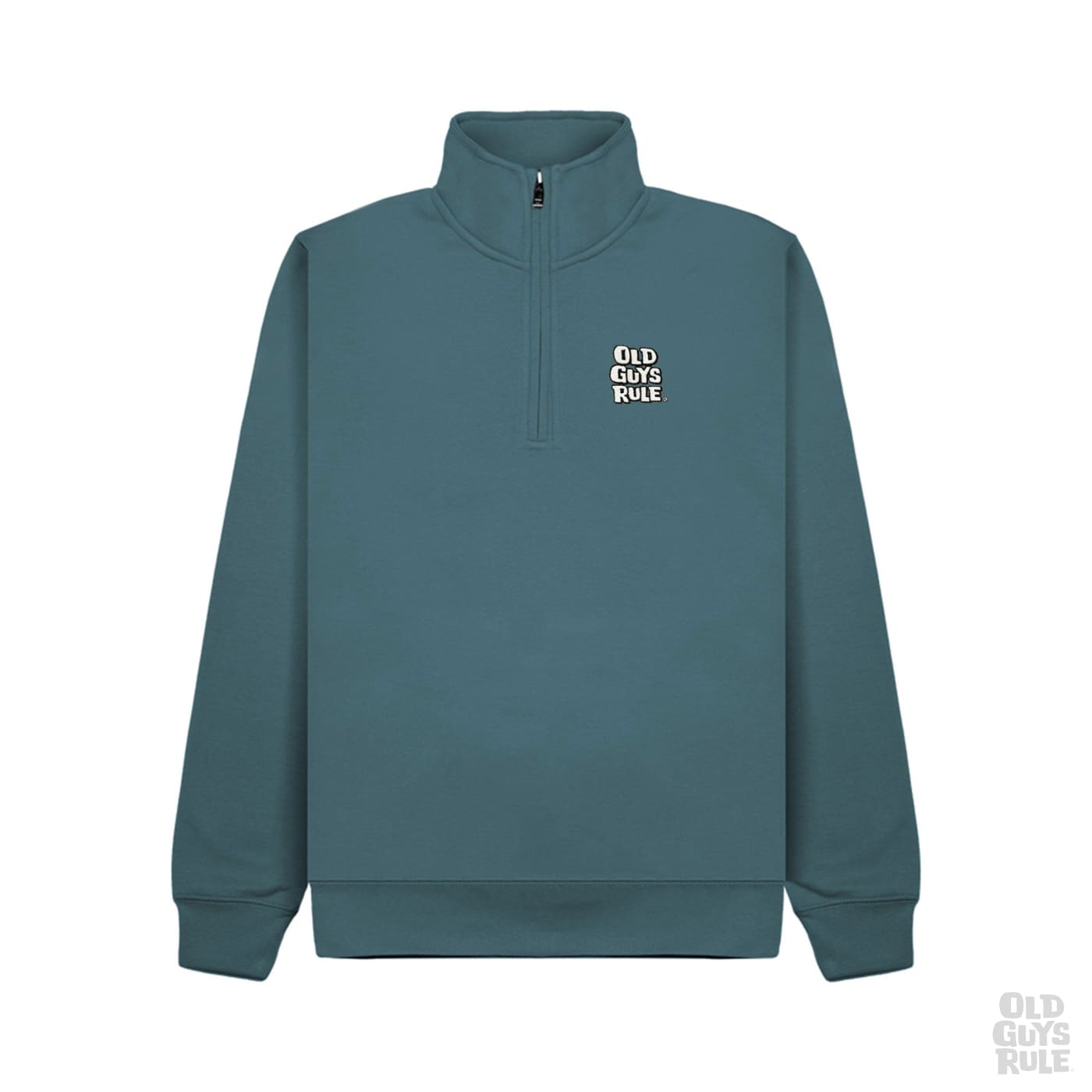 Old Guys Rule Stacked Logo 1/4 Zip - Denim Blue