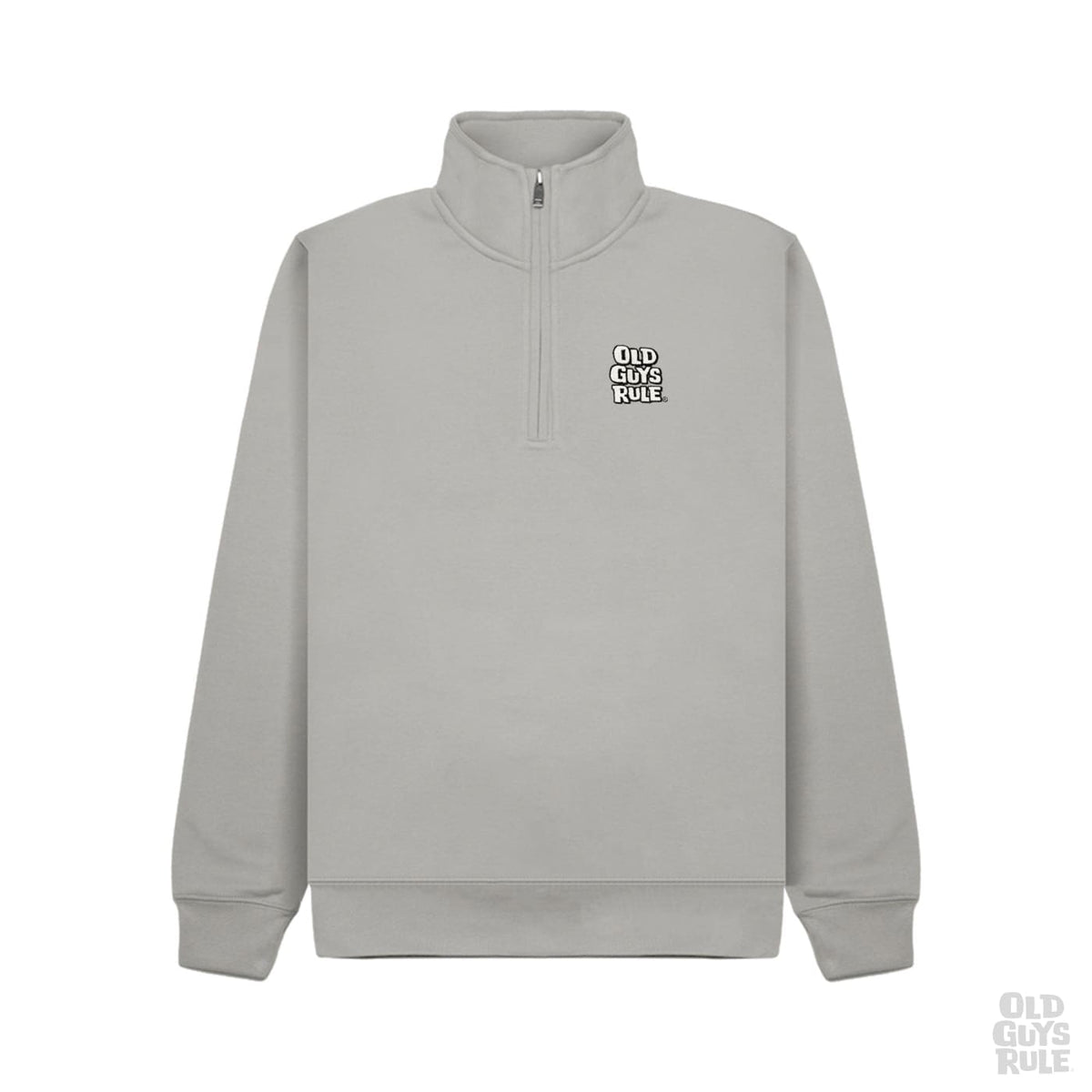 Old Guys Rule Stacked Logo 1/4 Zip - Silver