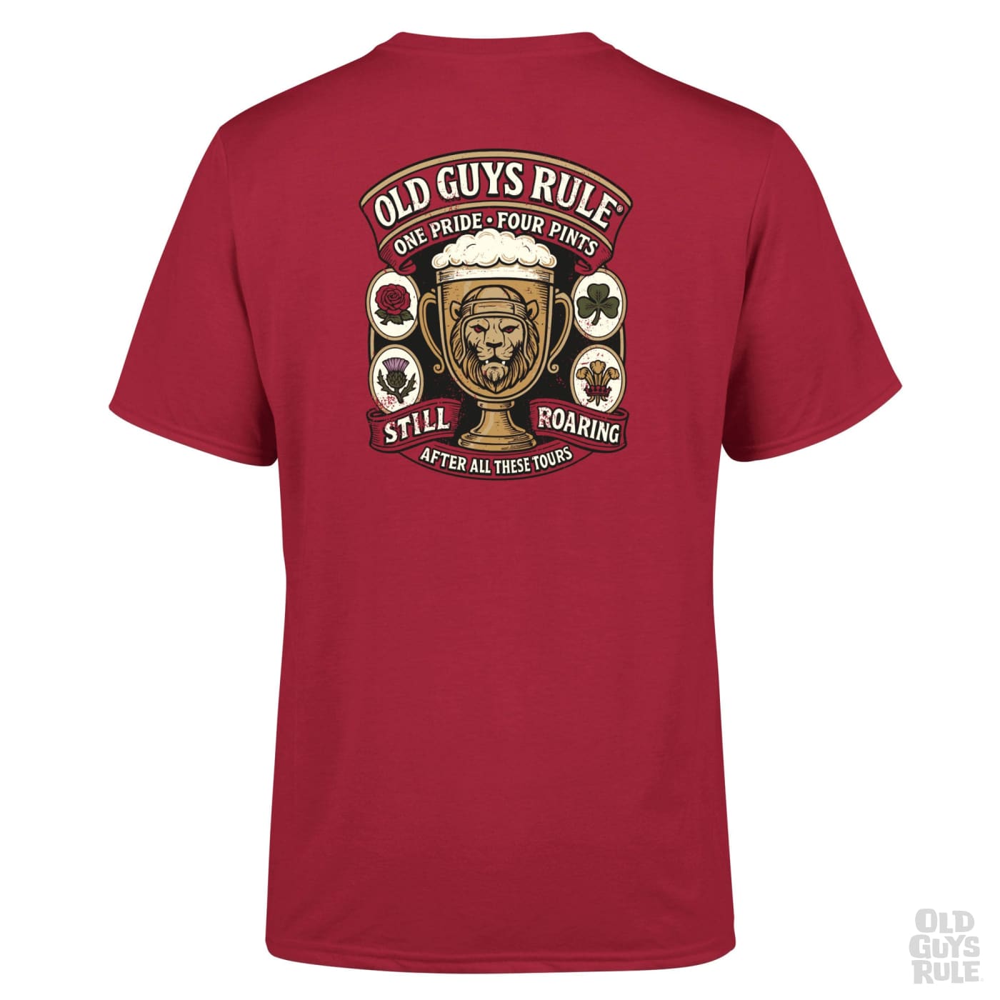 Old Guys Rule Still Roaring T-Shirt - Cardinal Red