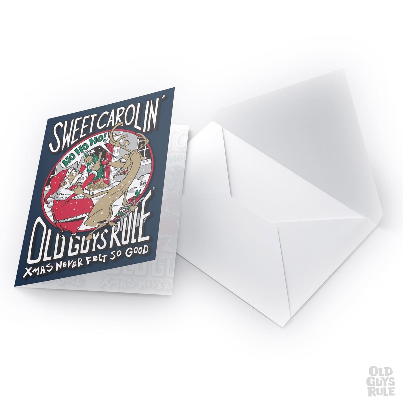 Old Guys Rule Sweet Carolin' Greetings Card