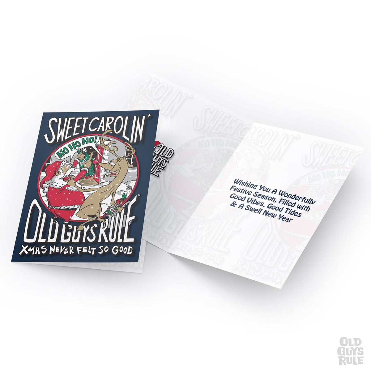 Old Guys Rule Sweet Carolin' Greetings Card